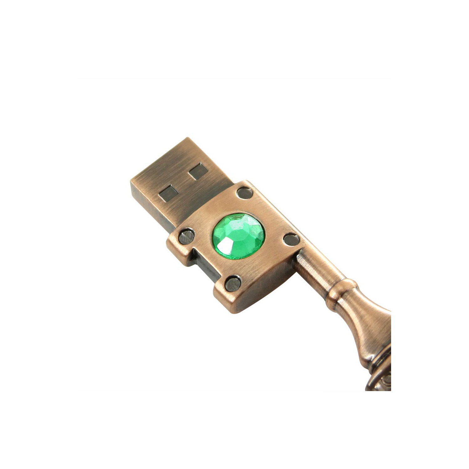 Clé USB à bijoux en métal Emerald Lovely de 64&nbsp;Go - Portabilité haute vitesse, design tendance, stockage de données et choix de cadeau