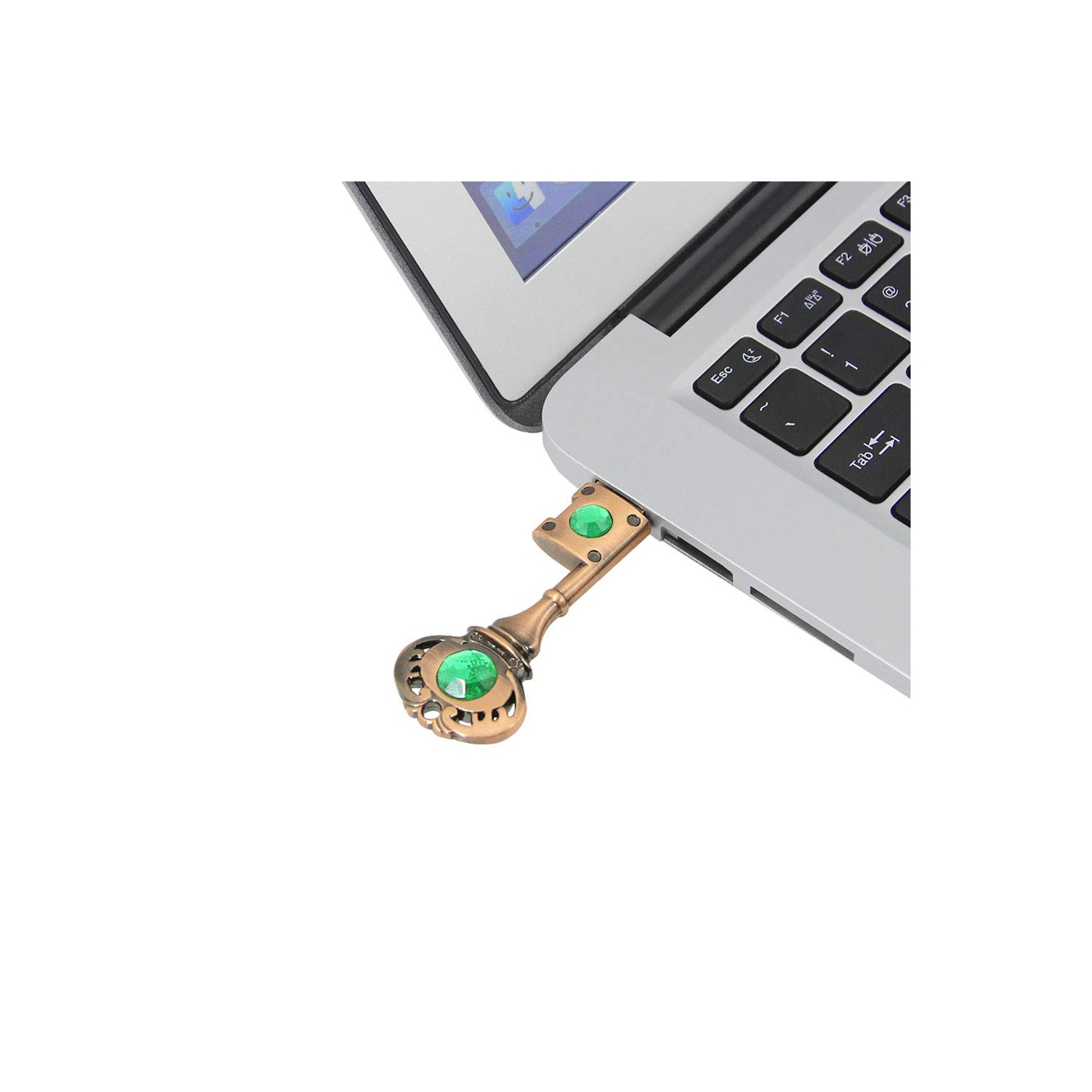 Clé USB à bijoux en métal Emerald Lovely de 64&nbsp;Go - Portabilité haute vitesse, design tendance, stockage de données et choix de cadeau
