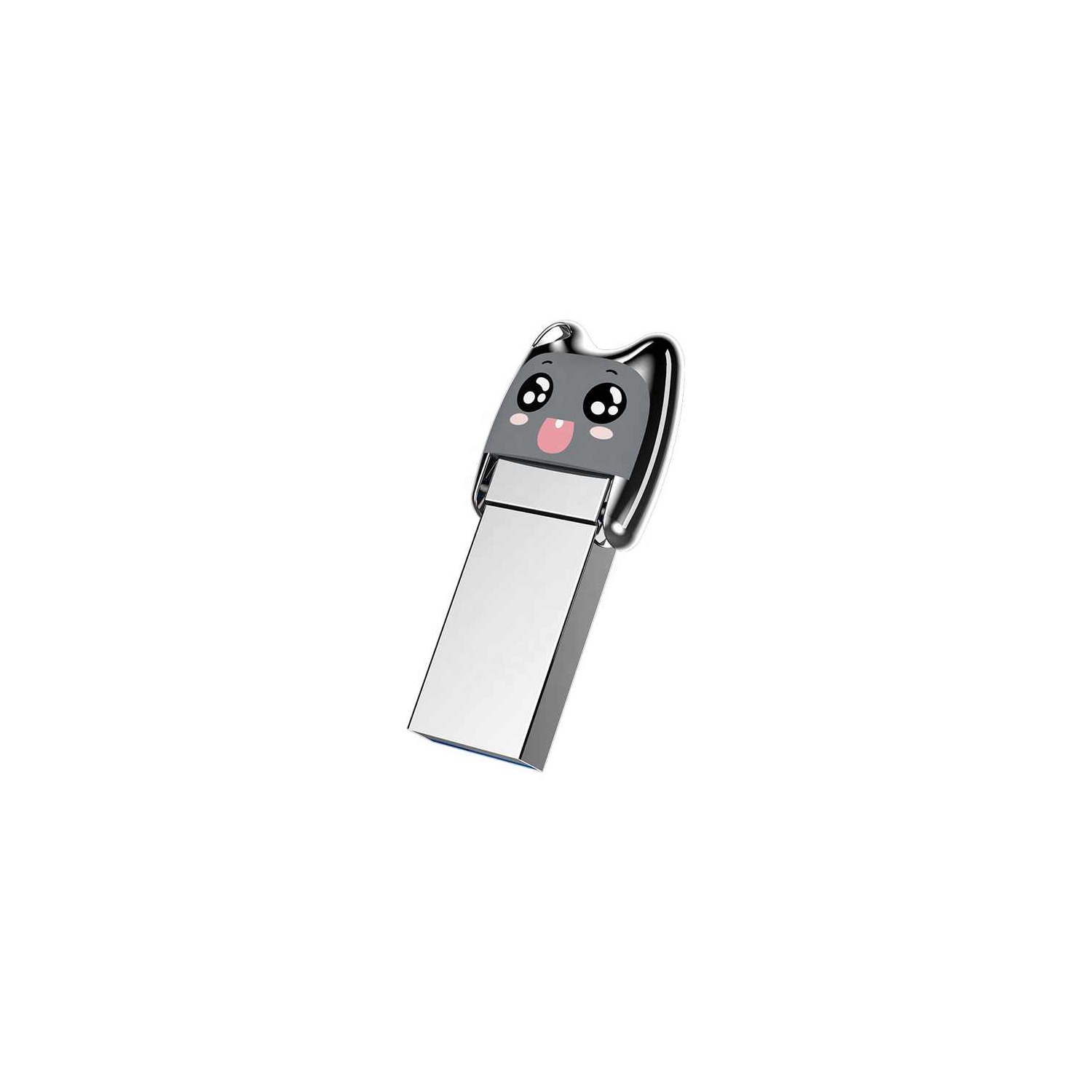 Clé USB pour ordinateur mobile mignon, interface 3,0 haute vitesse, clé USB Creative Gift personnalisée, clé USB de dessin animé mignon métallique,
