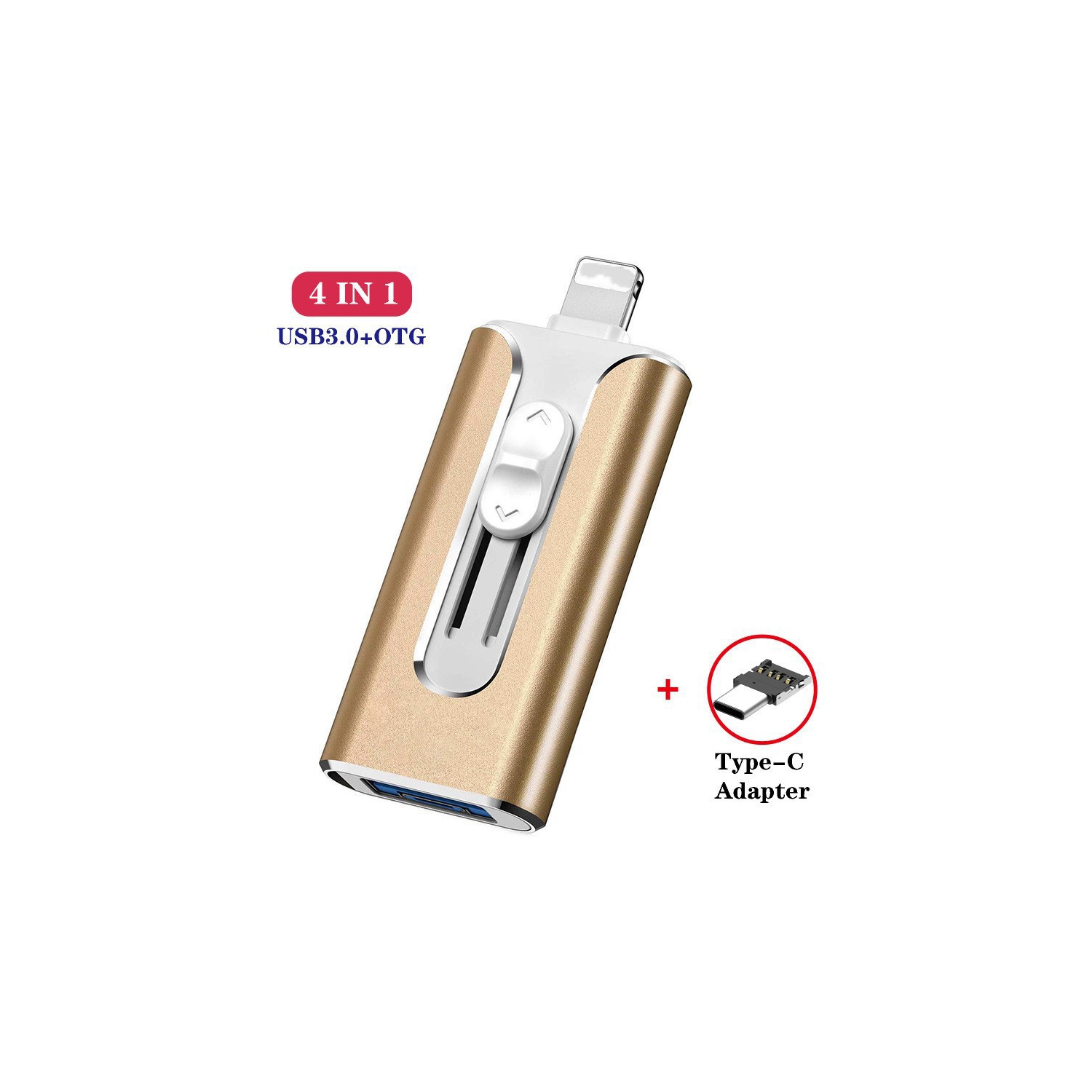 Clé USB 3,0 128&nbsp;Go 3,0, mini clé USB, clé en métal, lecteur de stylet portatif, extension de stockage pour PC, ordinateur, tablette, téléphone