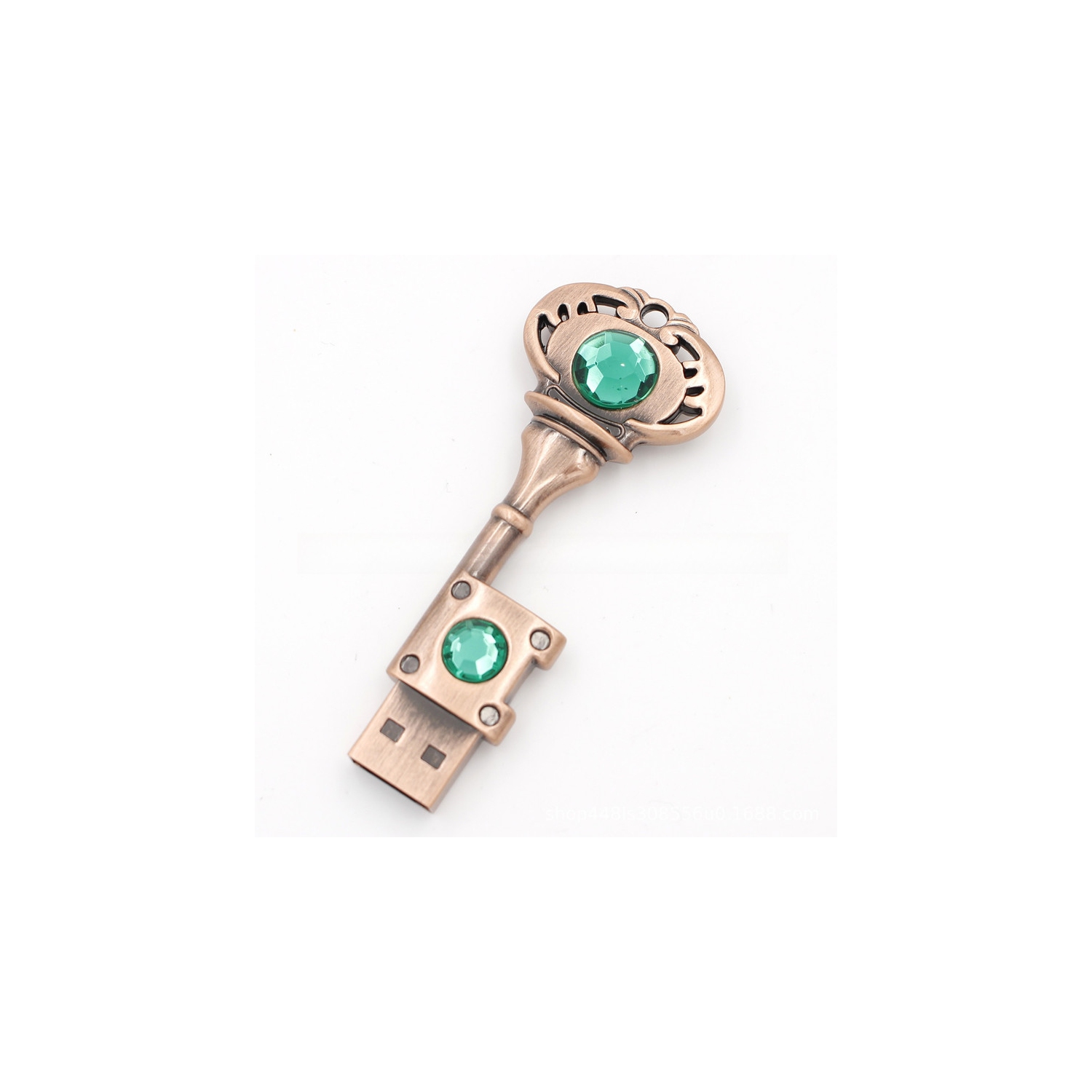 Clé USB 2,0 Emerald Fashion Gem Key de 128&nbsp;Go - Plug and Play, durable, compatible avec PC/Mac/Linux