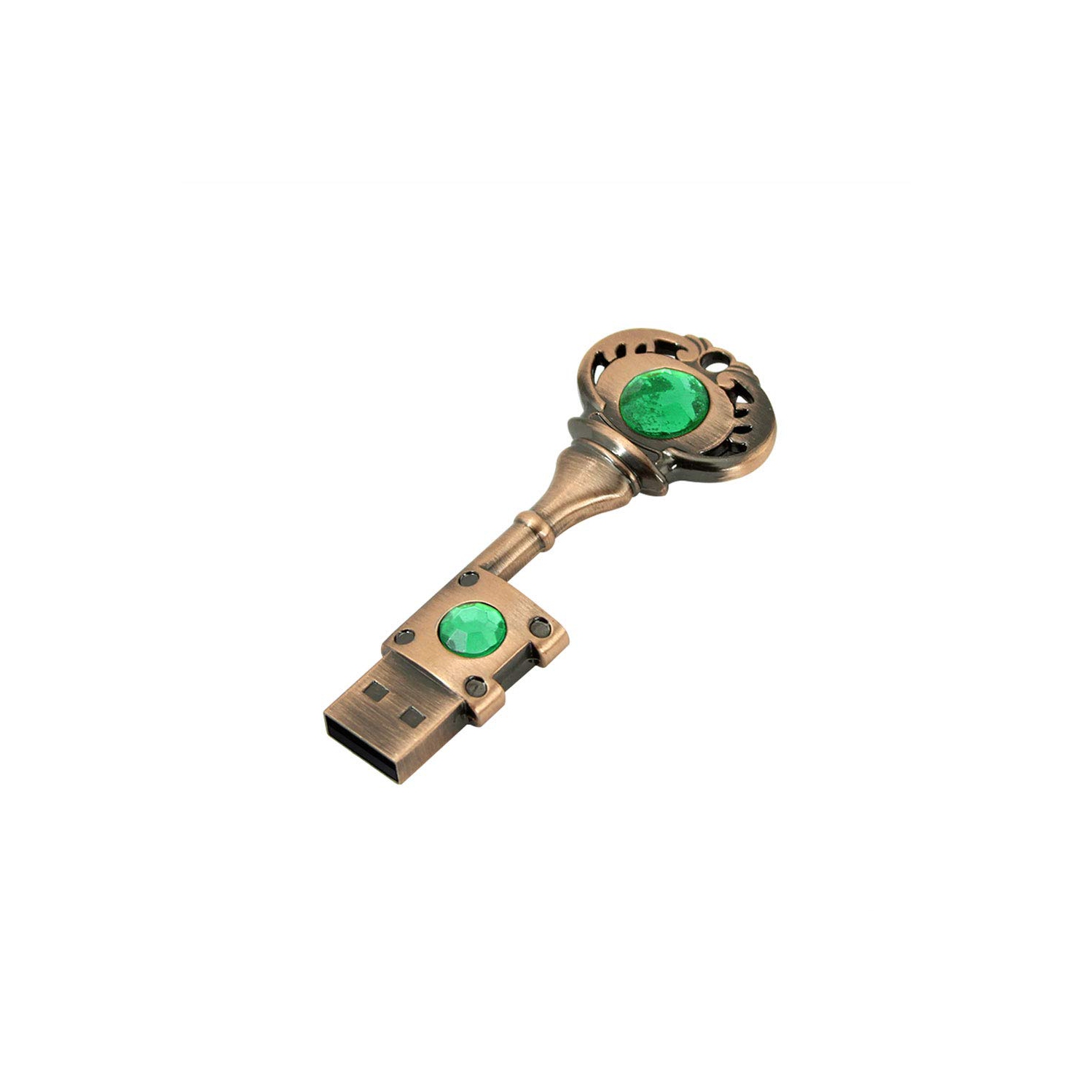 Clé USB 2,0 Emerald Fashion Gem Key de 128&nbsp;Go - Plug and Play, durable, compatible avec PC/Mac/Linux