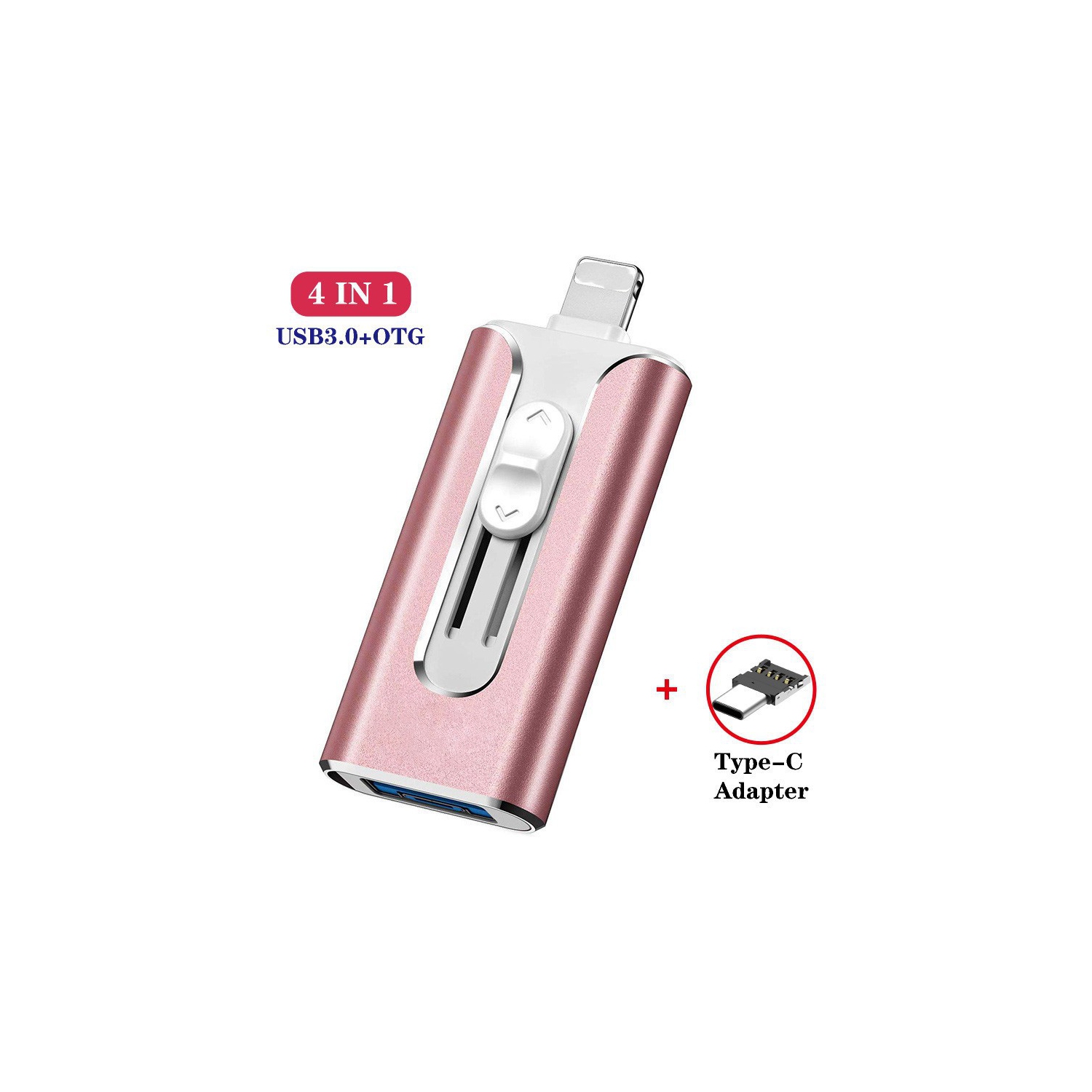 Clé USB 3,0 128&nbsp;Go 3,0, mini clé USB, clé en métal, lecteur de stylet portatif, extension de stockage pour PC, ordinateur, tablette, téléphone