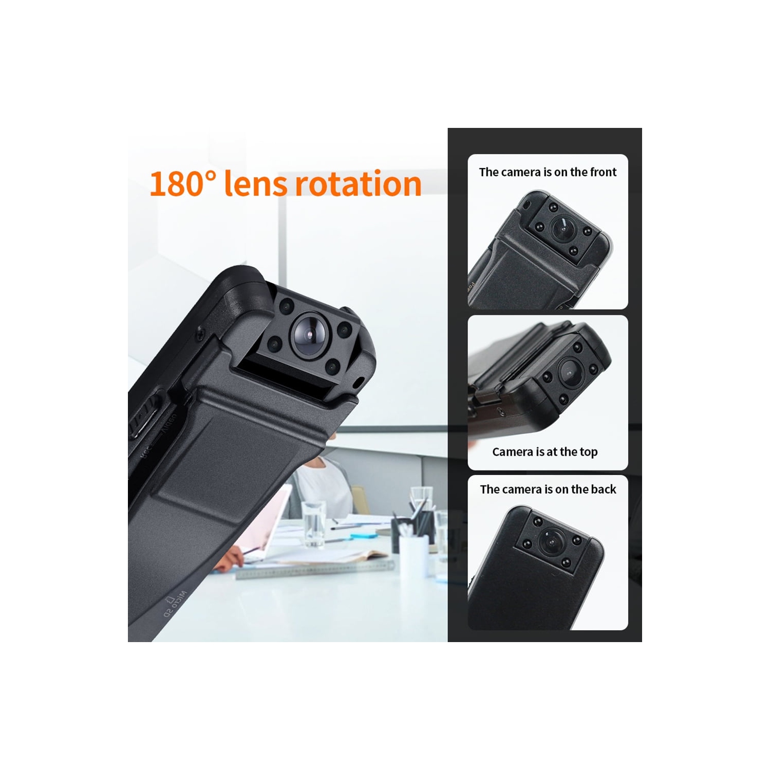 Mini Body Camera, 1080P Wearable Pocket Camera with Clip/Motion Detection, Micro Security Nanny Camera for Home and Office