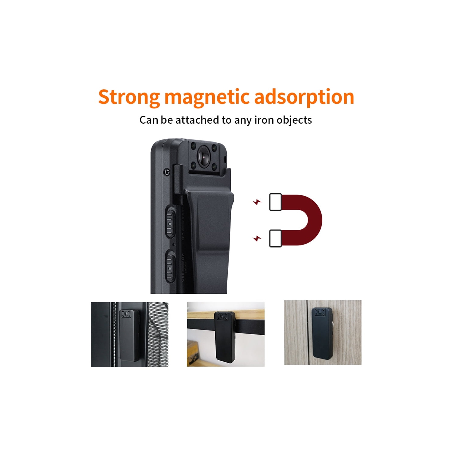 Mini Body Camera, 1080P Wearable Pocket Camera with Clip/Motion Detection, Micro Security Nanny Camera for Home and Office