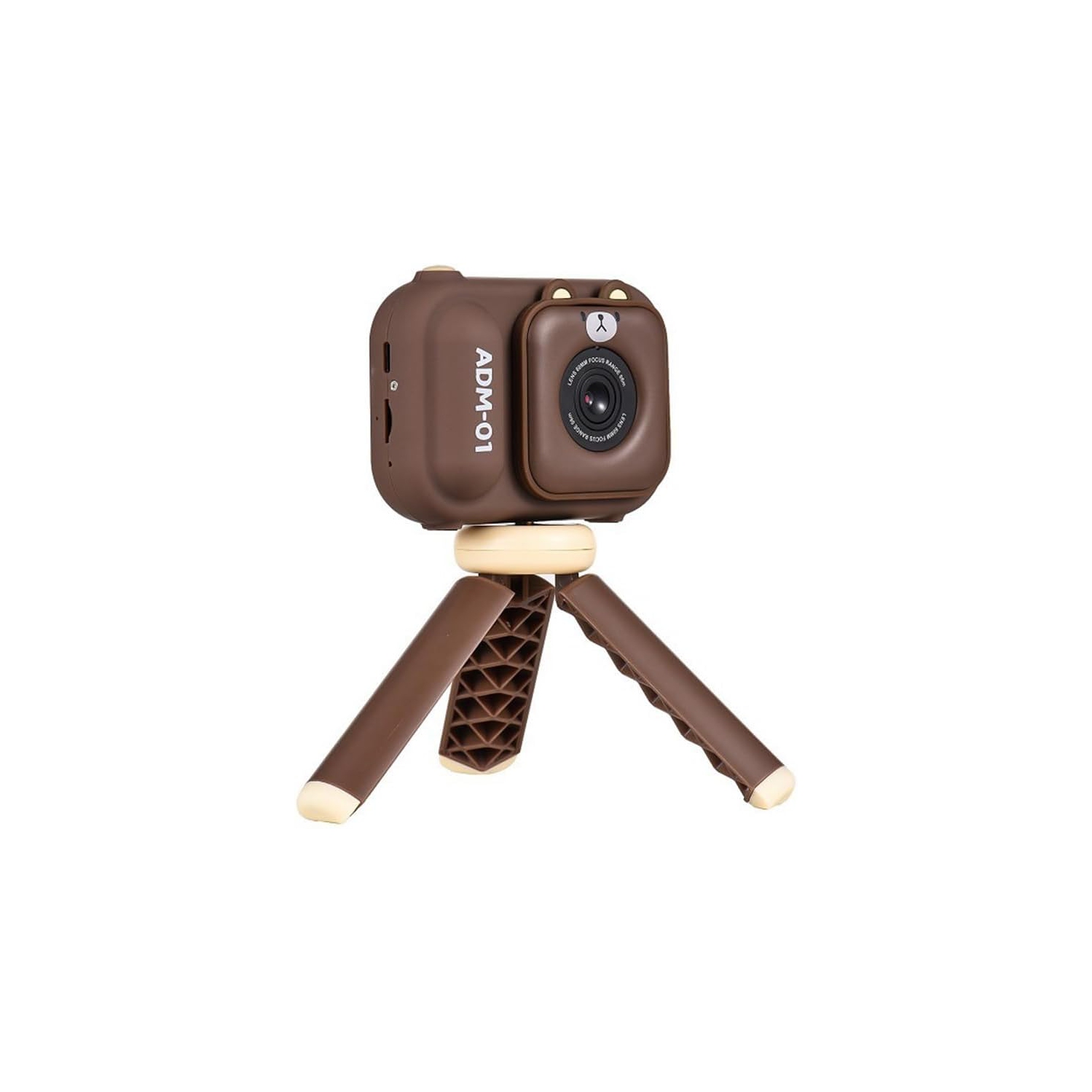 Children's Camera Infant HD Digital Video Camera Children's Camera Children's Birthday Gift - Brown + Tripod + 8G