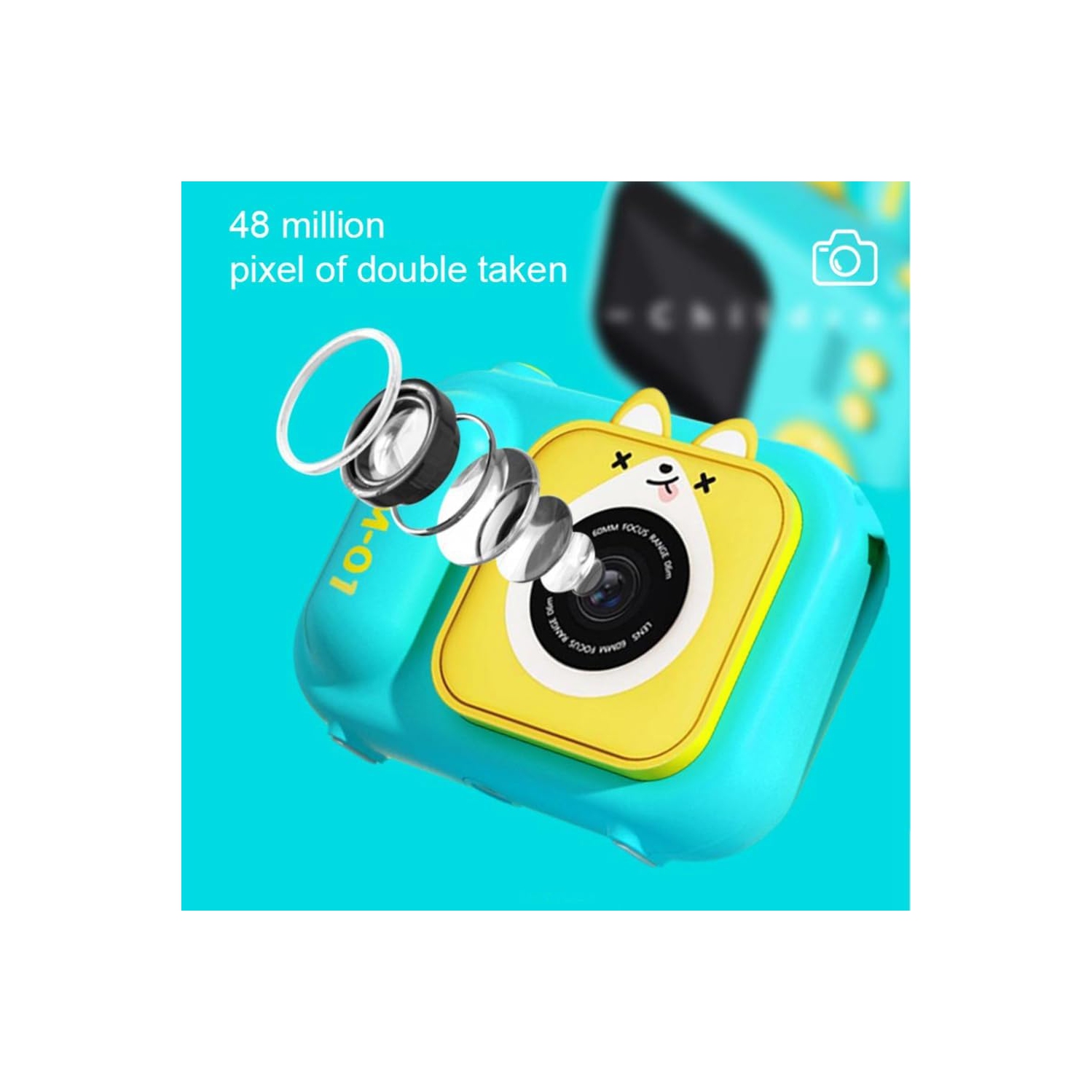 Children's Camera Infant HD Digital Video Camera Children's Camera Children's Birthday Gift - Brown + Tripod + 8G