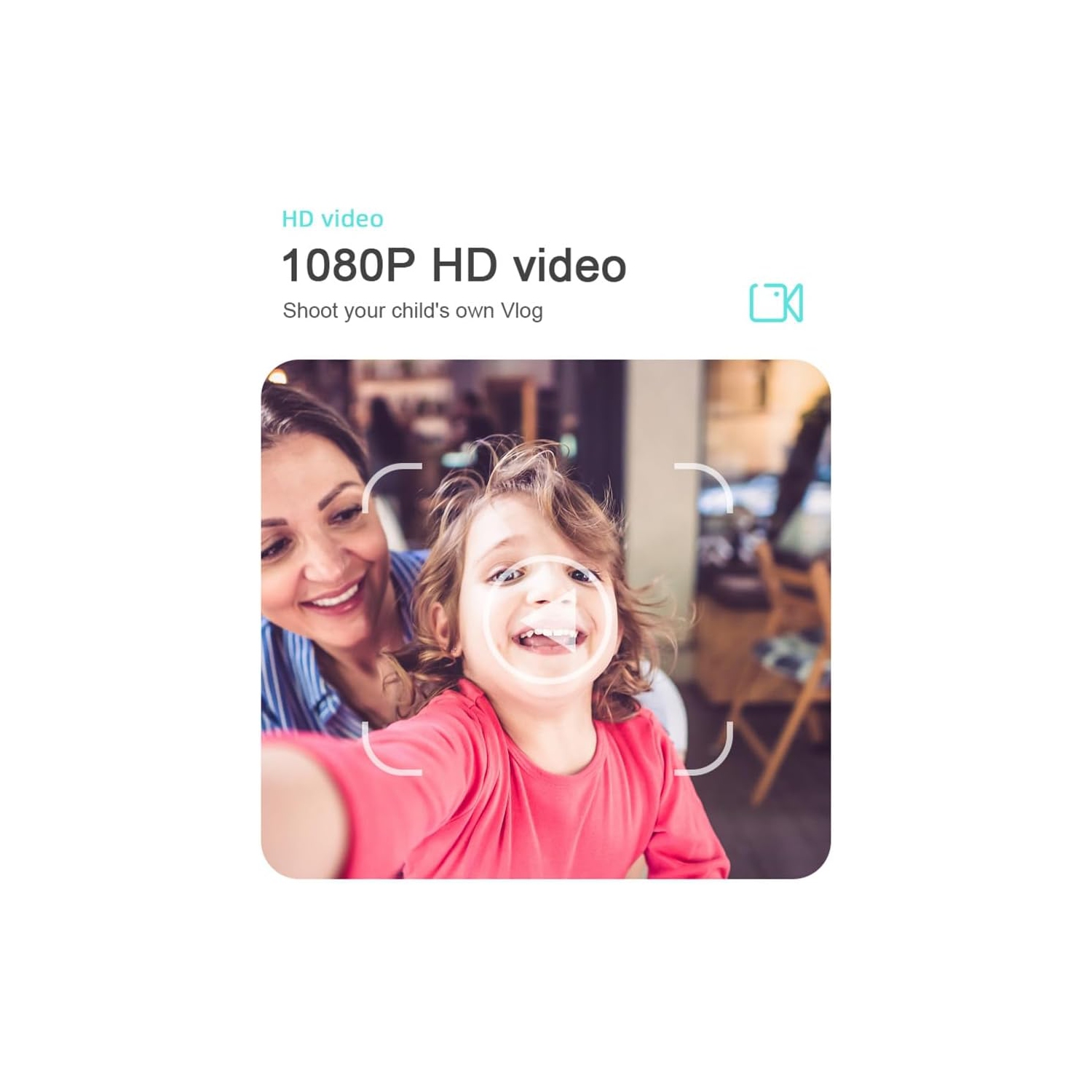 Children's camera, infant HD digital video camera, children's camera, children's birthday gift -Yellow and blue + tripod