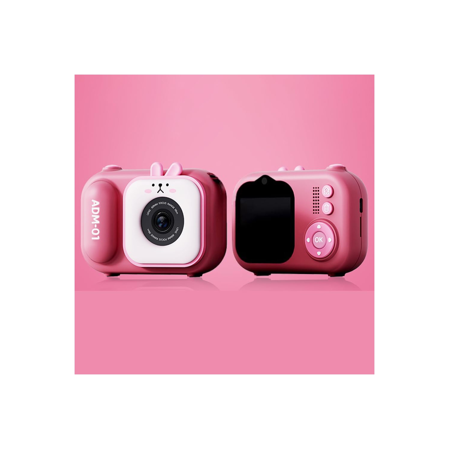Children's Camera Infant HD Digital Video Camera Children's Camera Children's Birthday Gift - Pink + Tripod + 16G