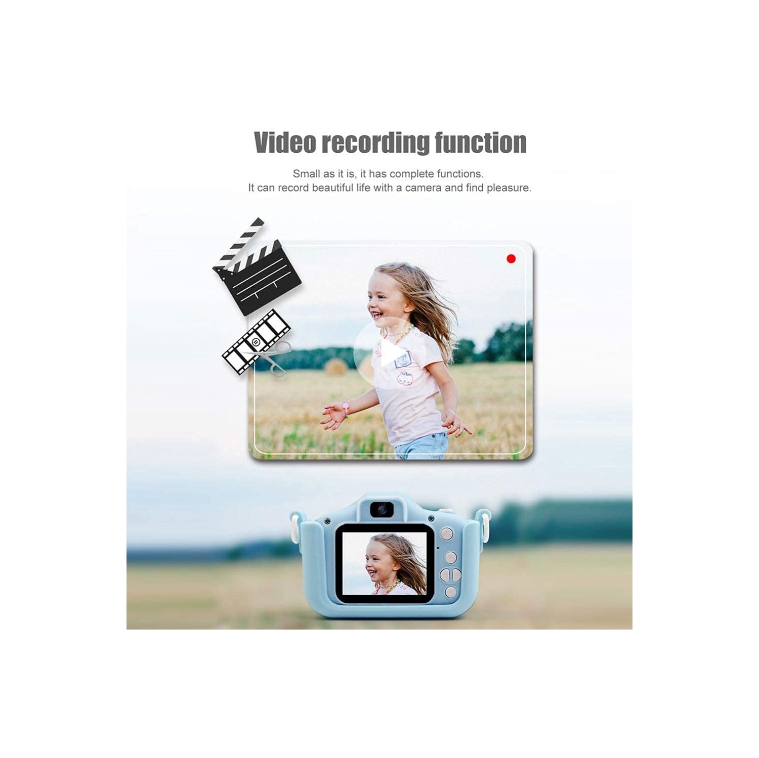 Kids Camera for Boys and Girls, 600mah Kids Camera Digital Video, 2.0 Inch Eye Protection Screen, 40.0mp Video, Best Christmas Birthday Festival Kids