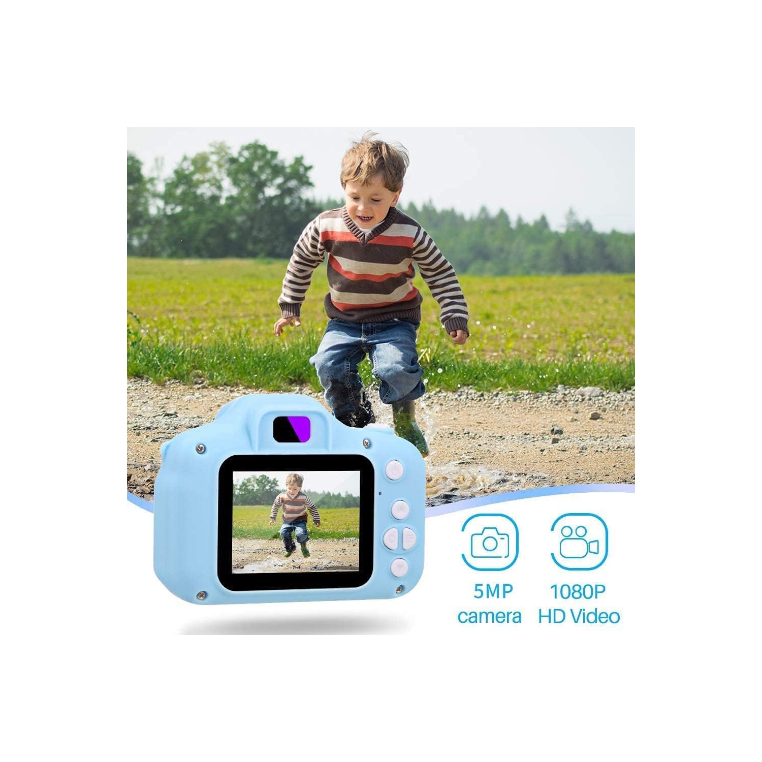 Kids Camera for Boys and Girls, 600mah Kids Camera Digital Video, 2.0 Inch Eye Protection Screen, 40.0mp Video, Best Christmas Birthday Festival Kids