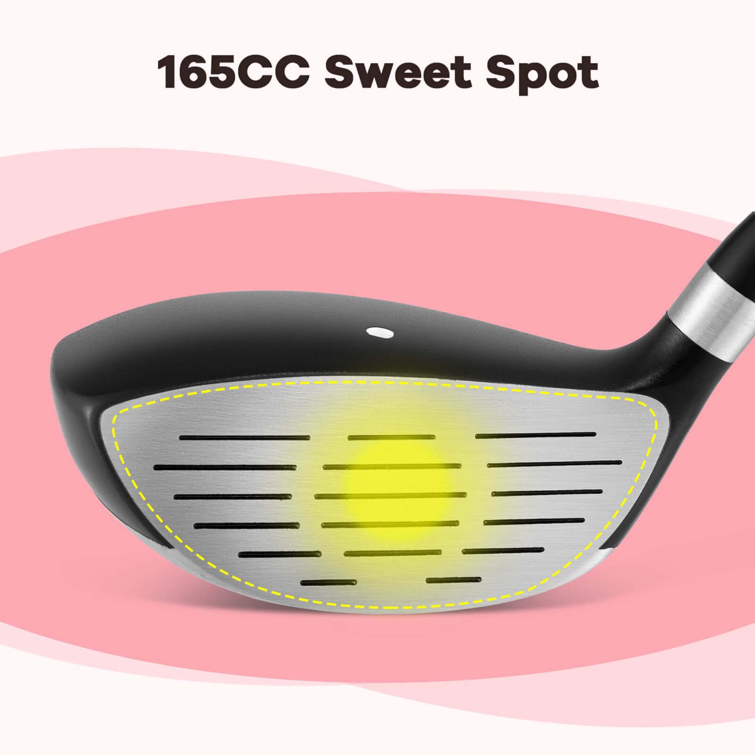 Ultimate 165CC Junior no 3 Fairway Wood pour enfants avec tige en fibre de verre et couvre-tête bleu/rose