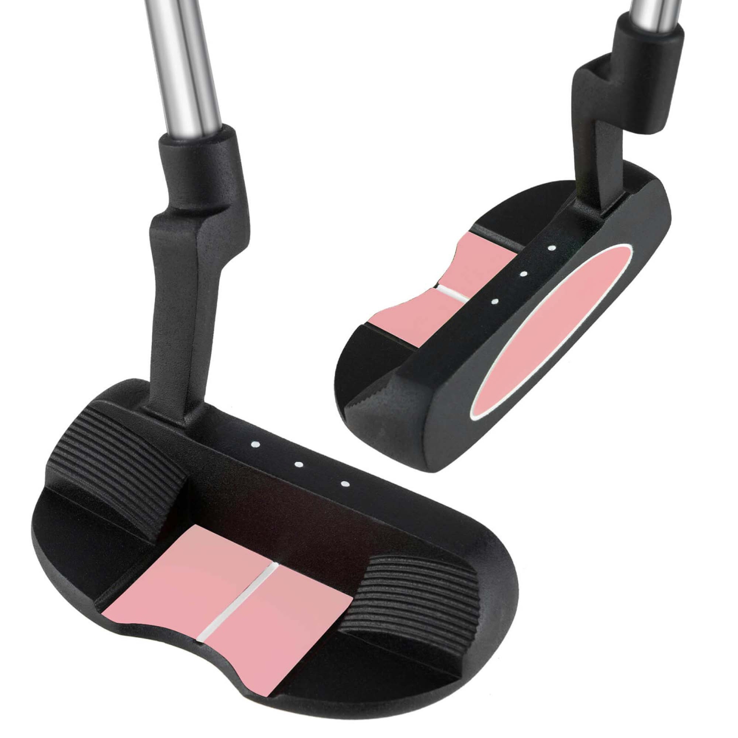 Ultimate 30 Inch Junior Mallet Putter for Kids with Stainless Steel Shaft and Headcover Blue/Pink
