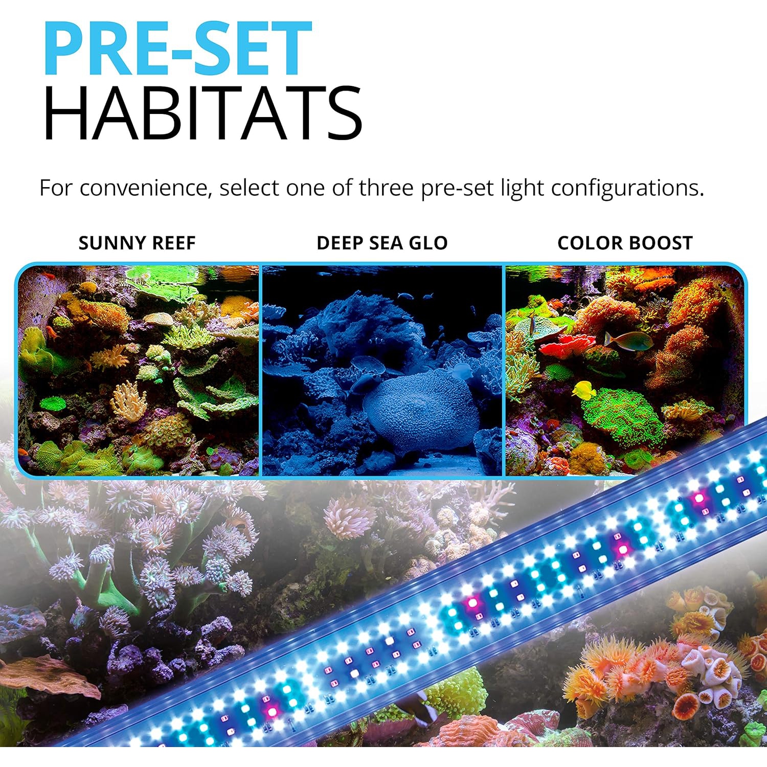 Fluval Sea Marine 3,0 LED Éclairage aquarium pour la croissance corail, 32 watts, 24-34 pouces