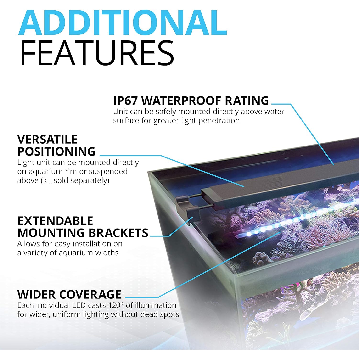 Fluval Sea Marine 3,0 LED Éclairage aquarium pour la croissance corail, 32 watts, 24-34 pouces