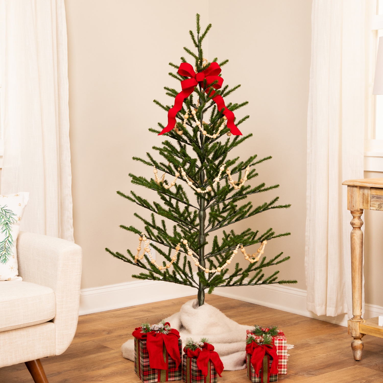 Full Alpine Coral Artificial Christmas Tree - 5' - Unlit