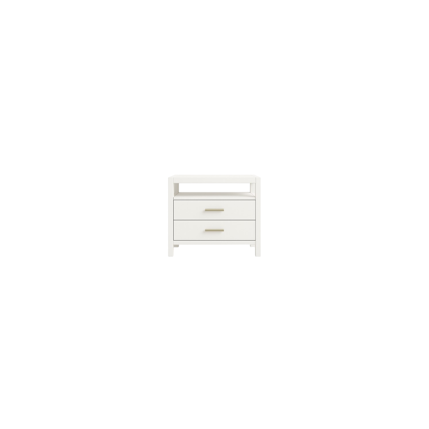 VAST Bedside Cabinet 2 Drawers - White
