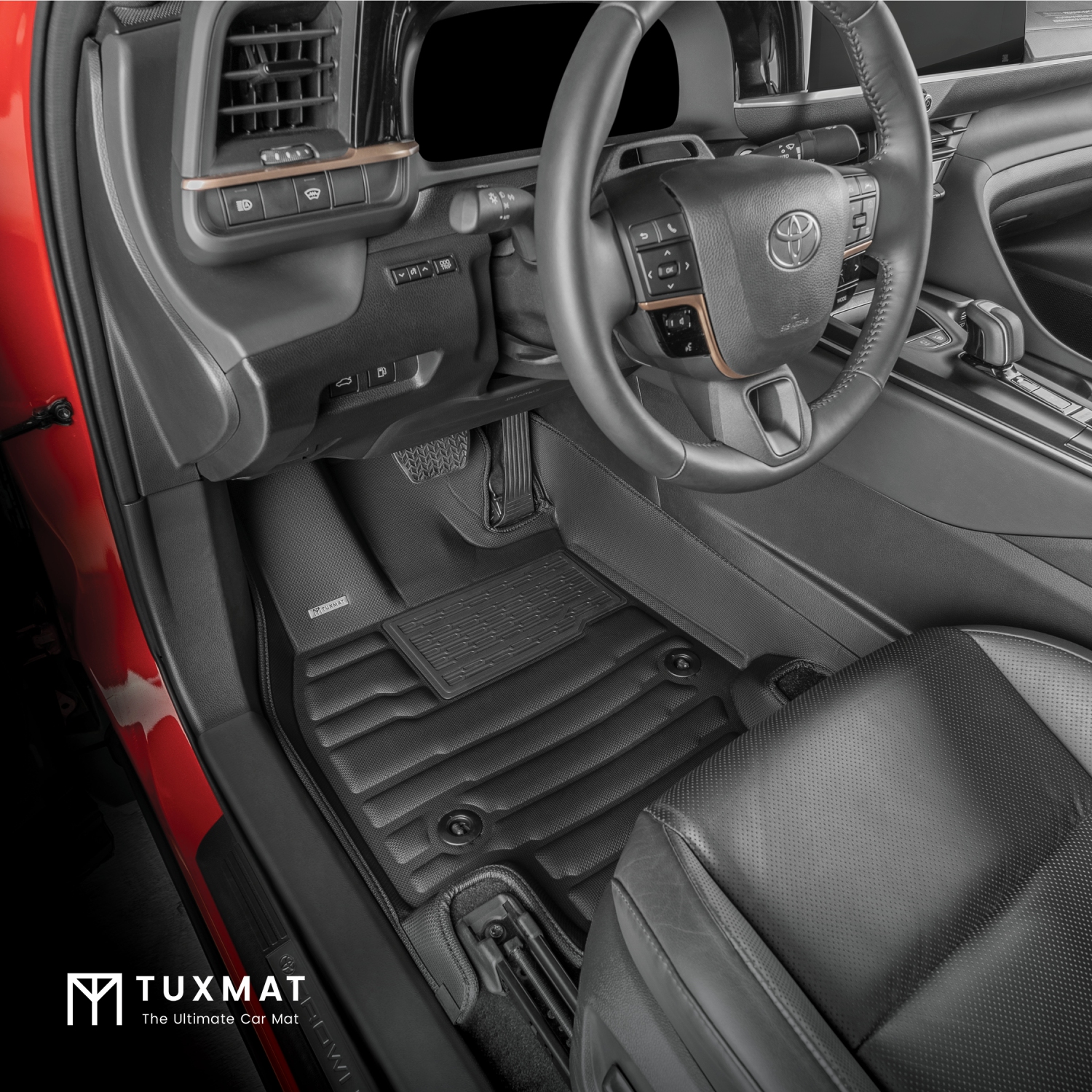 TuxMat - Pour les modèles Toyota Crown Signia 2025-2026 - Tapis d'auto personnalisés - Couverture maximale, toutes saisons, mesurée au laser - Cet