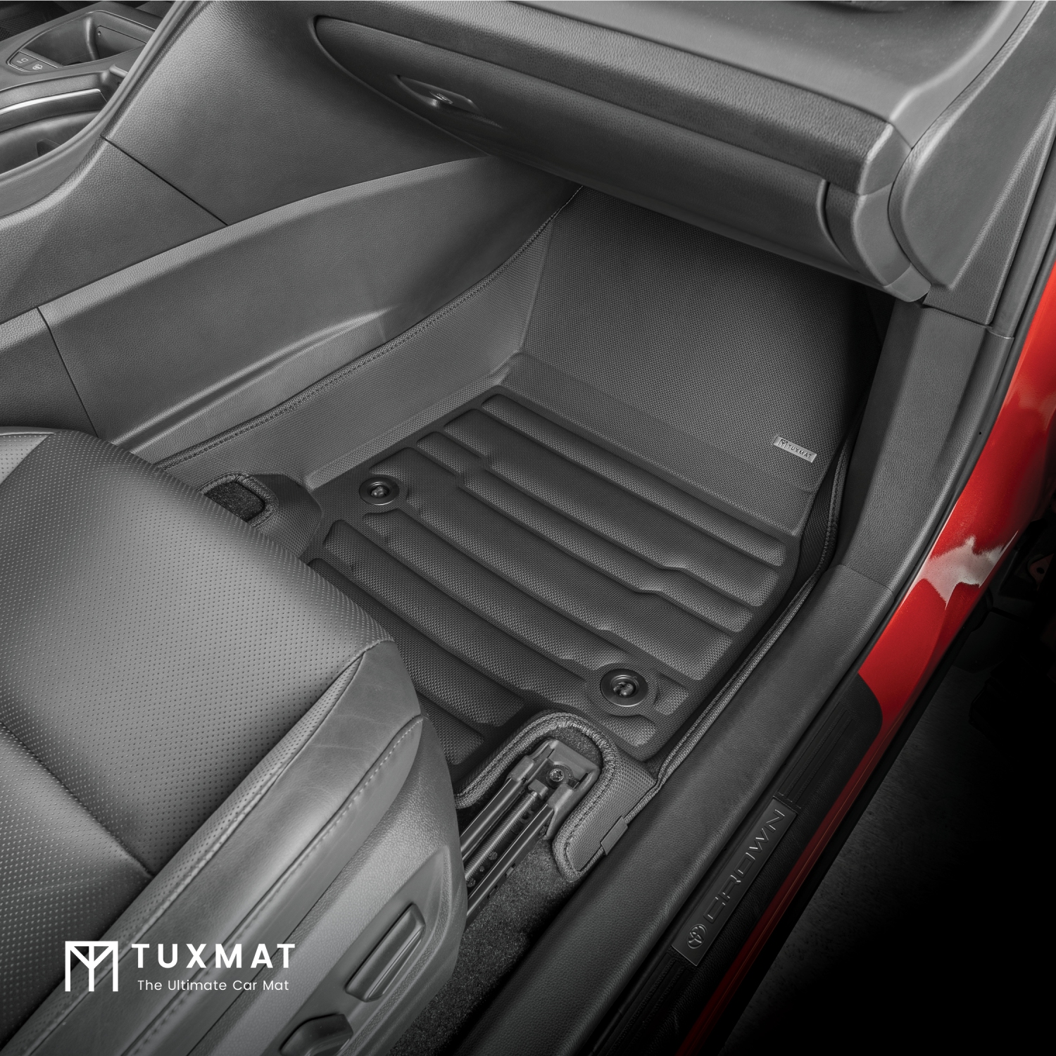 TuxMat - Pour les modèles Toyota Crown Signia 2025-2026 - Tapis d'auto personnalisés - Couverture maximale, toutes saisons, mesurée au laser - Cet
