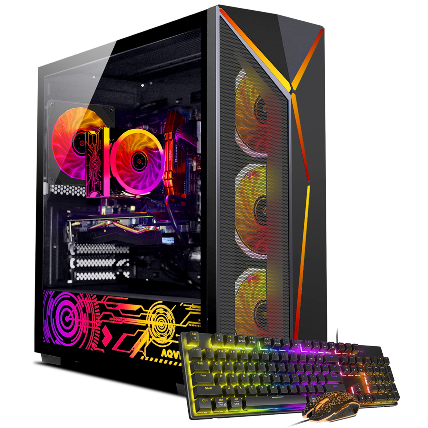 Ordinateur de jeu tour AQVIN-AQ80 - Processeur Core i7 d'Intel jusqu'à 4,60&nbsp;GHz | Mémoire vive DDR4 d'32&nbsp;Go | SSD d'1&nbsp;To | Carte