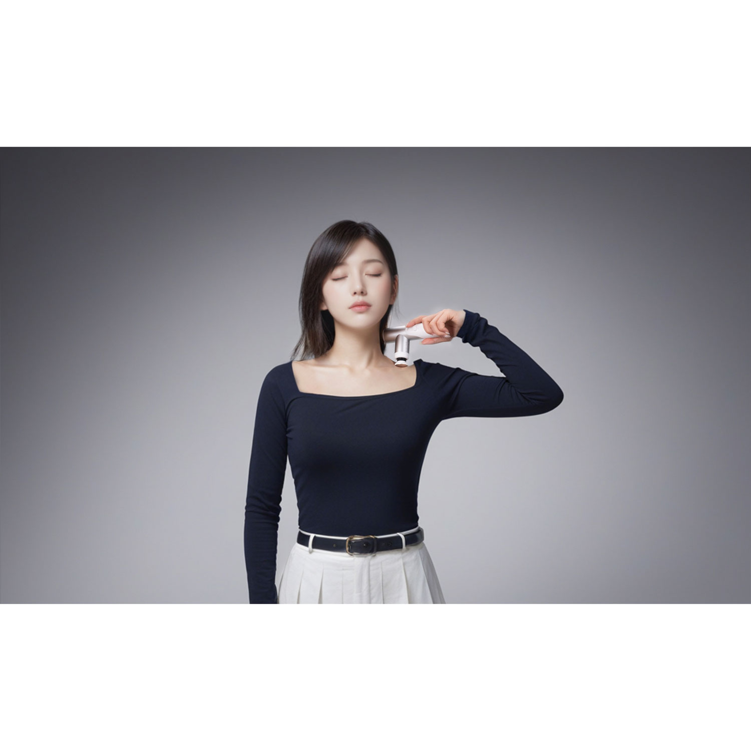 Appareil de massage 3 portatif à percussions Mini 3 de KICA - Argent