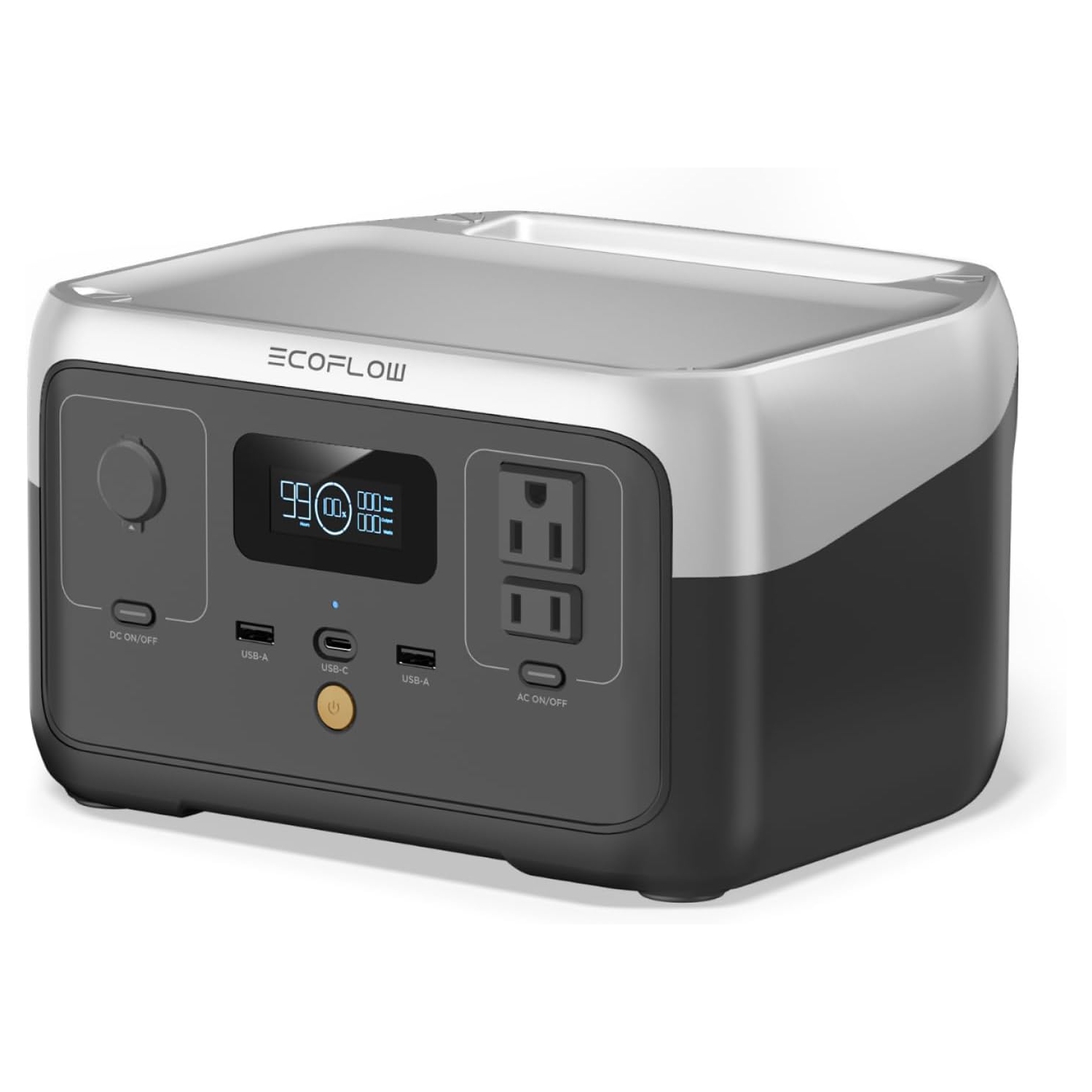 Open Box - ECOFLOW Portable Power Station River 2, 256Wh LiFeP04 Battery/ 1 Hour Fast Charging, 2 Up to 600W AC Outlets