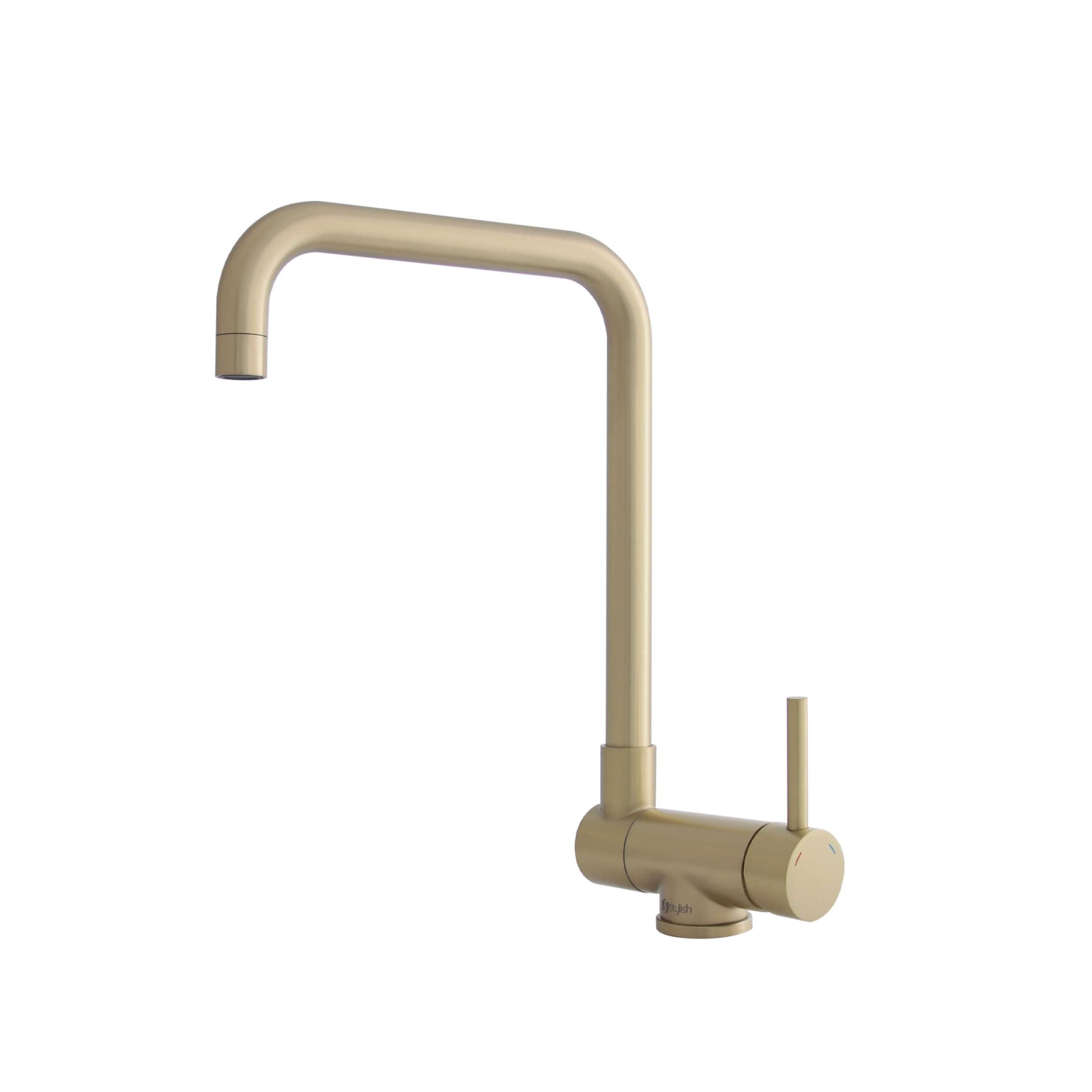 Single Handle Brushed Gold Foldable Kitchen Faucet