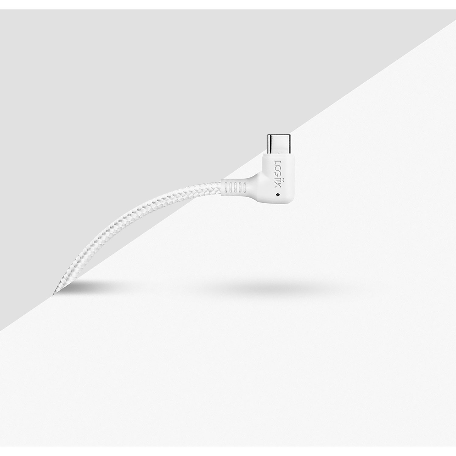 LOGiiX Piston Connect XL 90 3m Braided USB-A to USB-C&nbsp;Cable - White