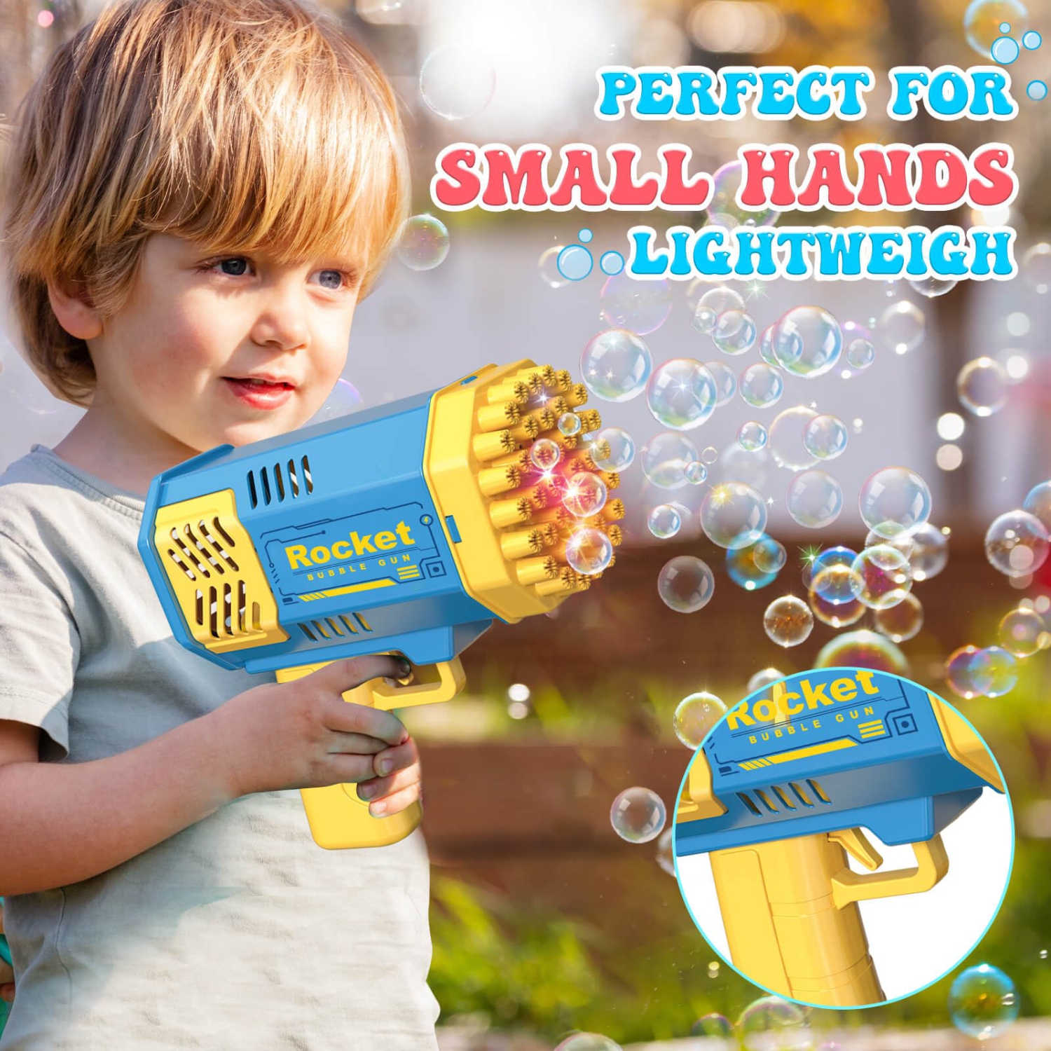 Electric Bubble Machine: Outdoor Wedding Bubble Launcher, Toy Bubble Gun Gift for 3-8 Years Old Boys and Girls