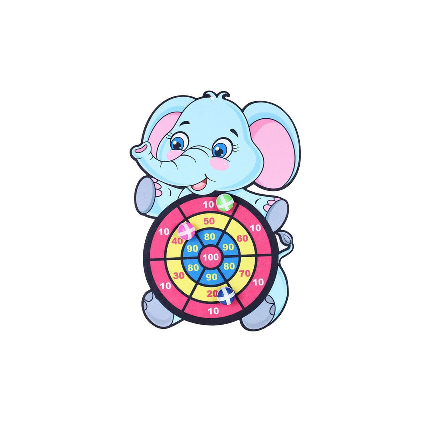 Sticky Ball Throwing Game: Dart Board with 3 Sticky Balls, Indoor and Outdoor Sports Activities, Birthday and Holiday Gifts