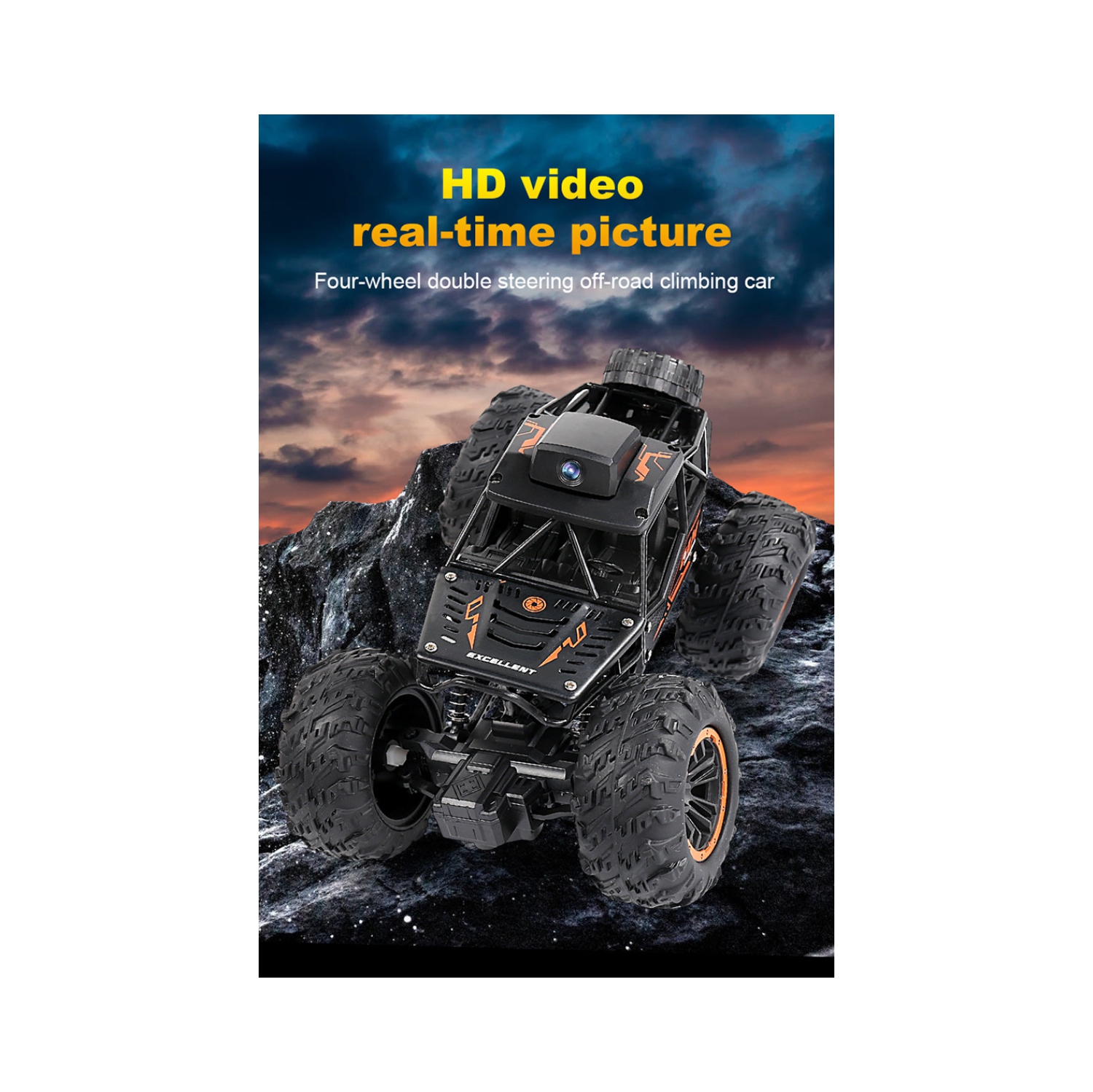 Véhicule téléguidé Drift Crawling Car 2,4 GHz Télécommande avec caméra Wi-Fi – Idéal pour les garçons qui jouent dehors