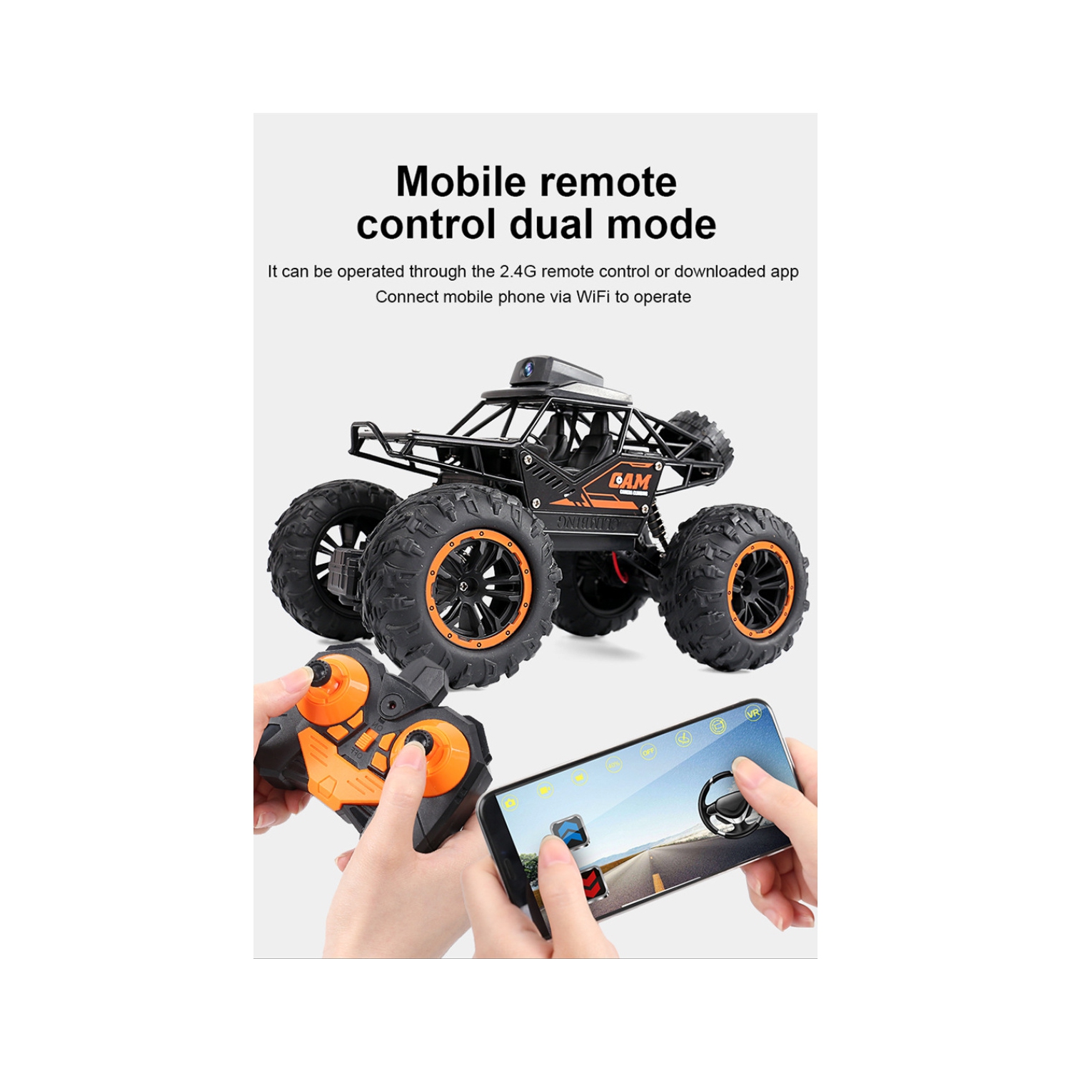 Véhicule téléguidé Drift Crawling Car 2,4 GHz Télécommande avec caméra Wi-Fi – Idéal pour les garçons qui jouent dehors
