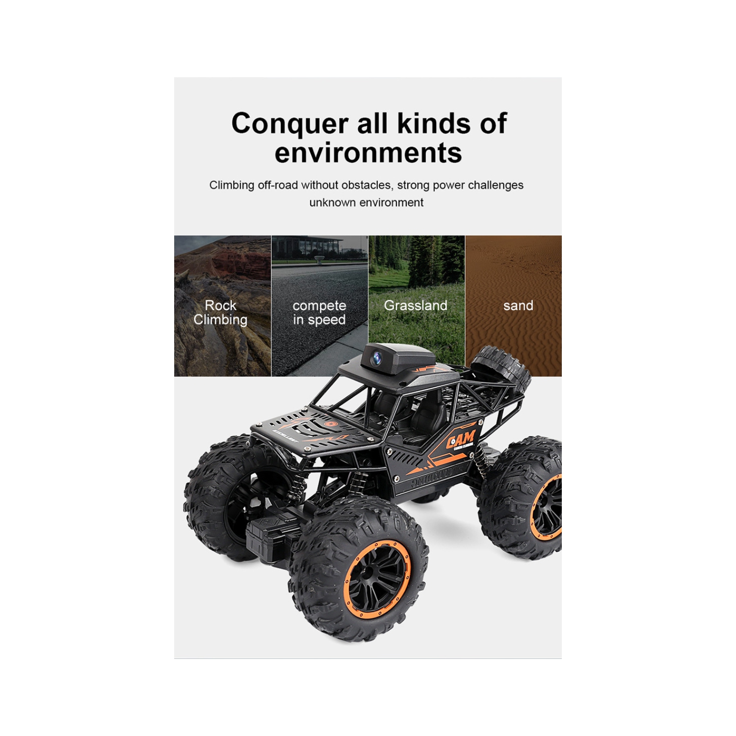 Véhicule téléguidé Drift Crawling Car 2,4 GHz Télécommande avec caméra Wi-Fi – Idéal pour les garçons qui jouent dehors