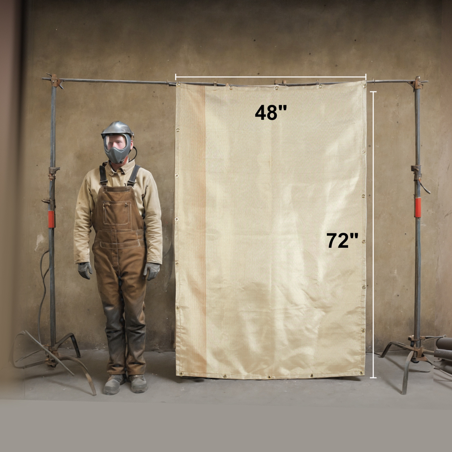 VEVOR 2 Packs Welding Blanket, 4FT x 6FT Heat Treated Welding Blanket, Up To 998°F Heat Resistant Blanket Set, Heavy-Duty Fiberglass Flame Retardant