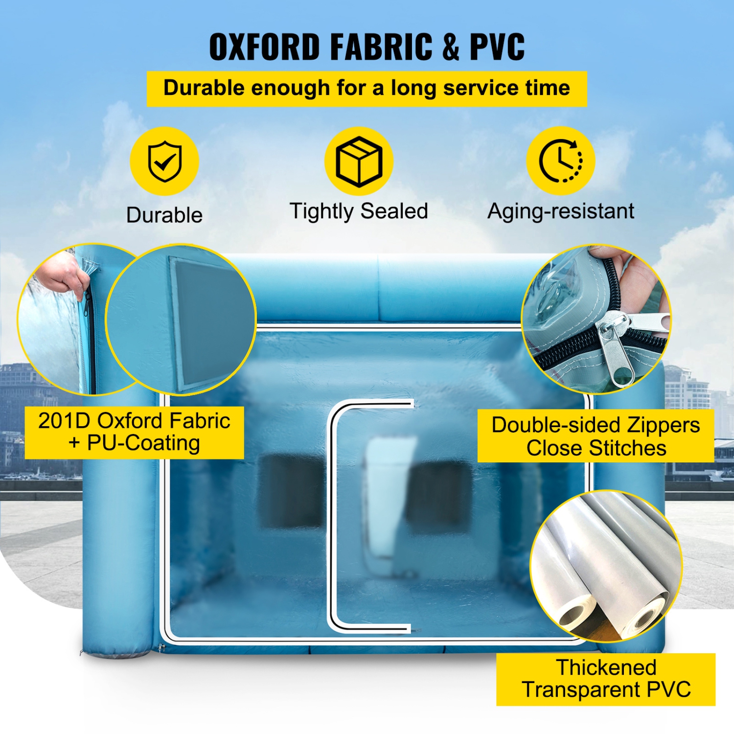 VEVOR 29.5x19.7x13 ft Inflatable Paint Booth,Spray Paint Booth,with 2 Powerful Blowers Inflatable Spray Booth with Air Filter System,Car Paint Booth