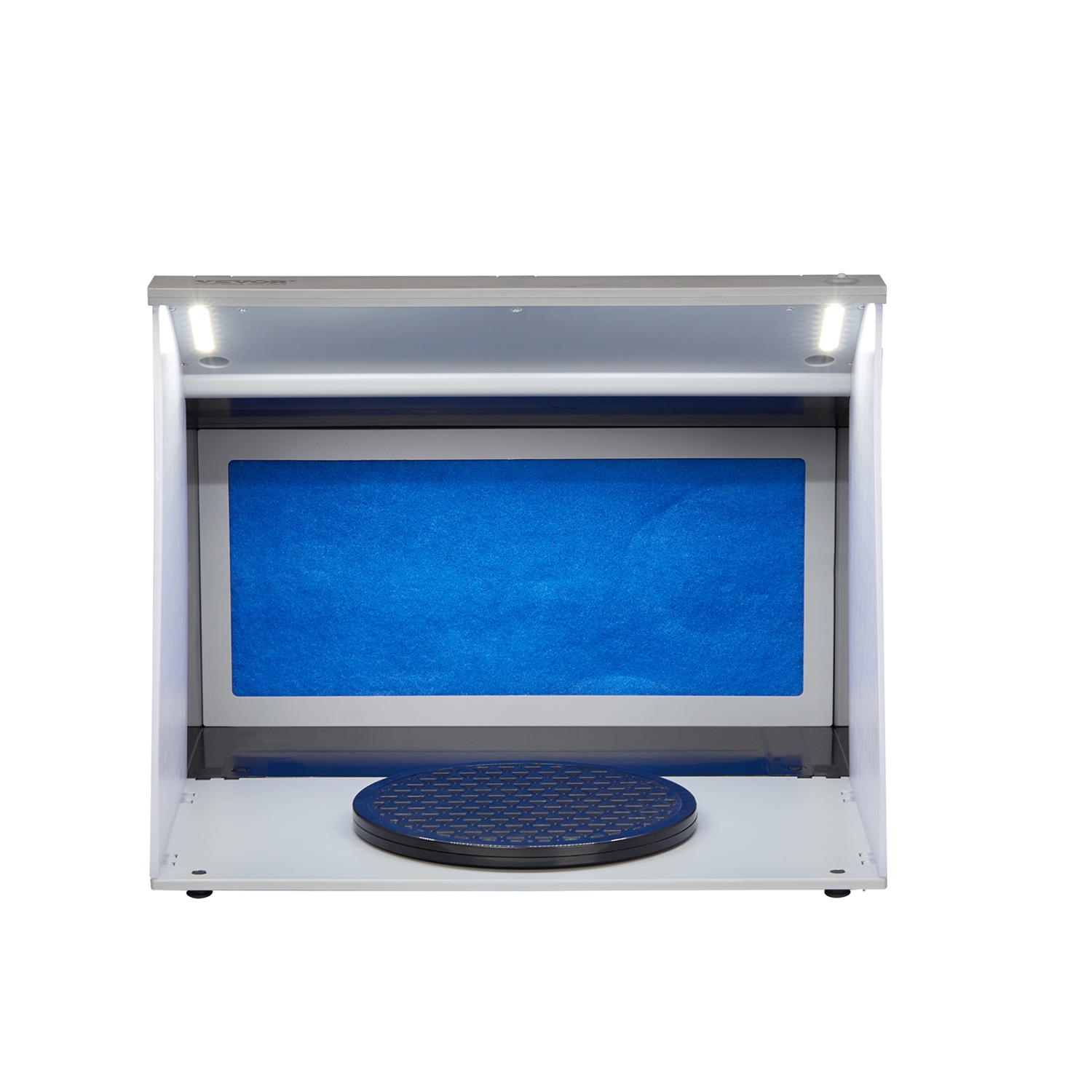 VEVOR Airbrush Spray Booth, Portable Hobby Airbrush Paint Spray Booth Kit with 4 LED Light, Powerful Dual Exhaust Fans, Turntable and 6 ft Extension