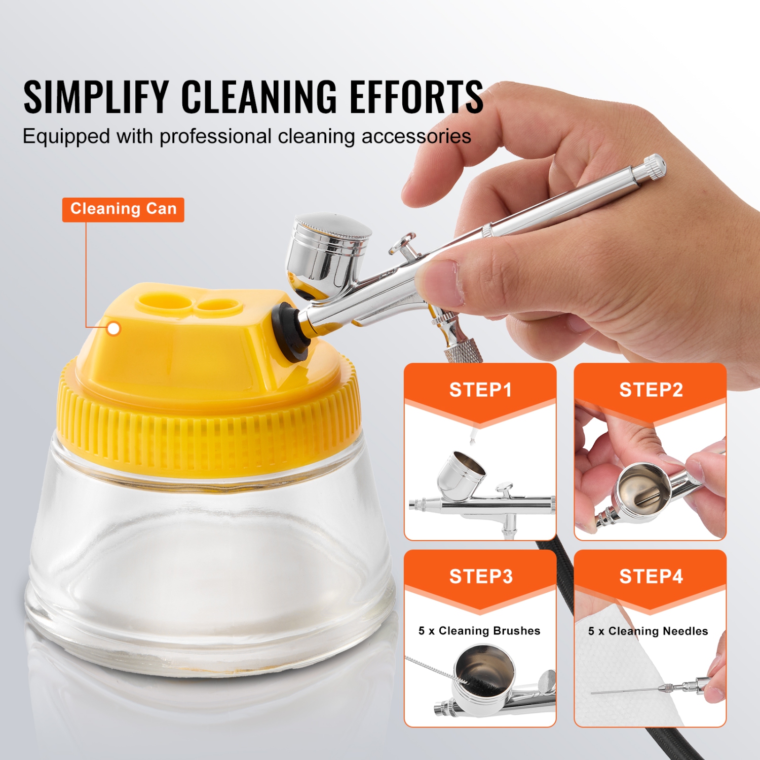 VEVOR Airbrush Kit, Dual Fan Air Compressor Professional Airbrushing System Kit with 3 Airbrushes, Holder, Color Mixing Wheel, Cleaning Brush Set,