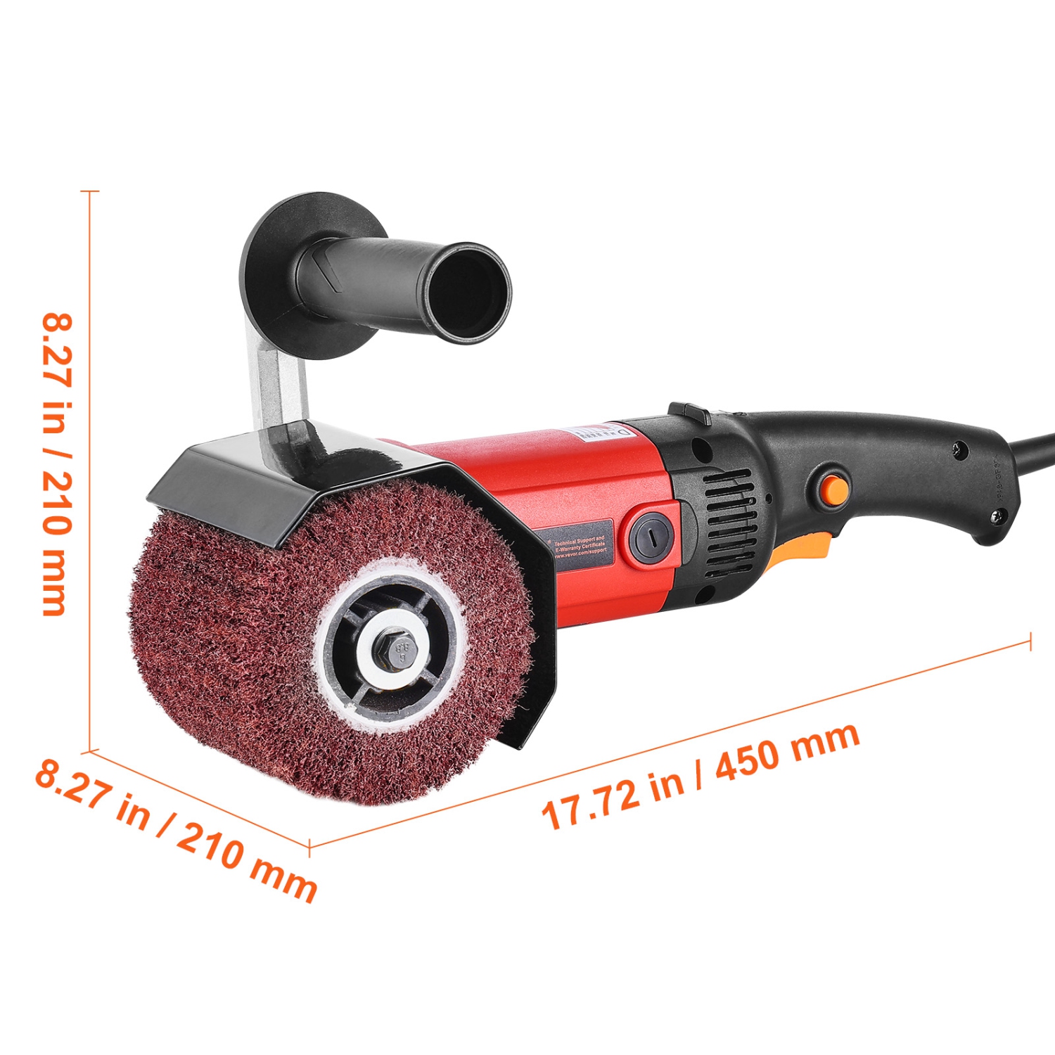 Polisseuse VEVOR 1200 W, outil de conditionnement de surface à vitesse variable 6, machine de polissage électrique portative pour métal avec 4