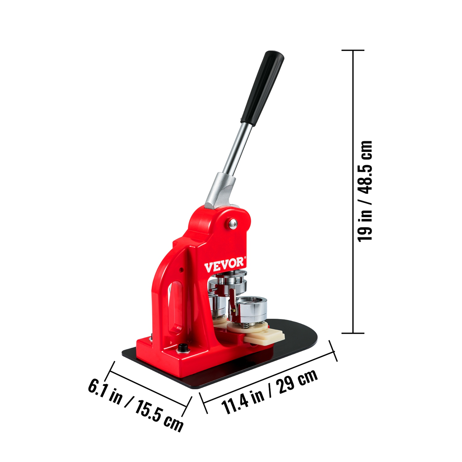 VEVOR 25 mm/1 inch Button Maker Machine, Badge Punch Press Kit, Children DIY Gifts Pin Maker, Button Making Supplies with 500pcs Button Parts &