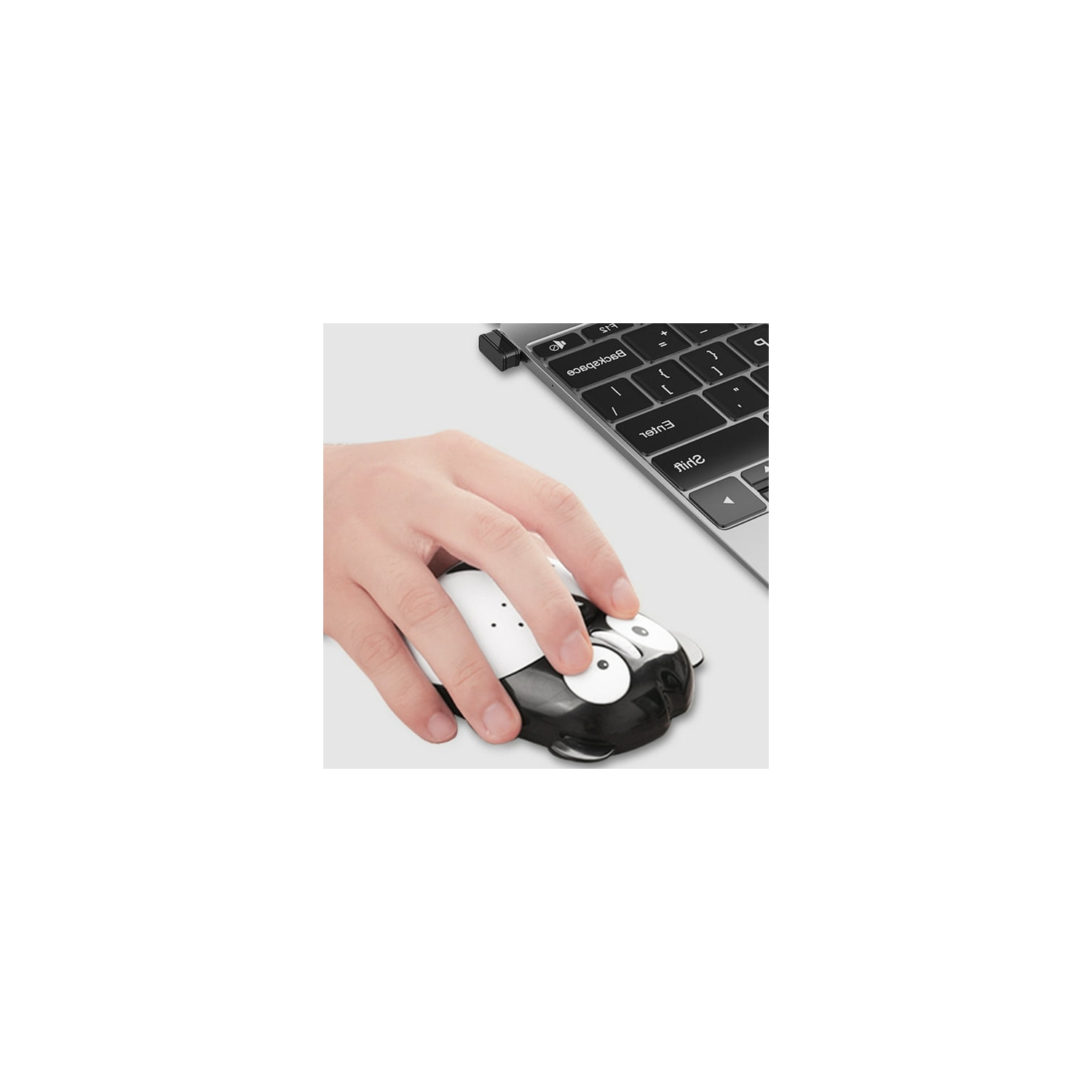 Cute Puppy Rechargeable Wireless Mouse - Silent Click, Ultra-Long Standby, 10m Range, 2.4G Connection, Universal for Desktop Computers and Laptops,