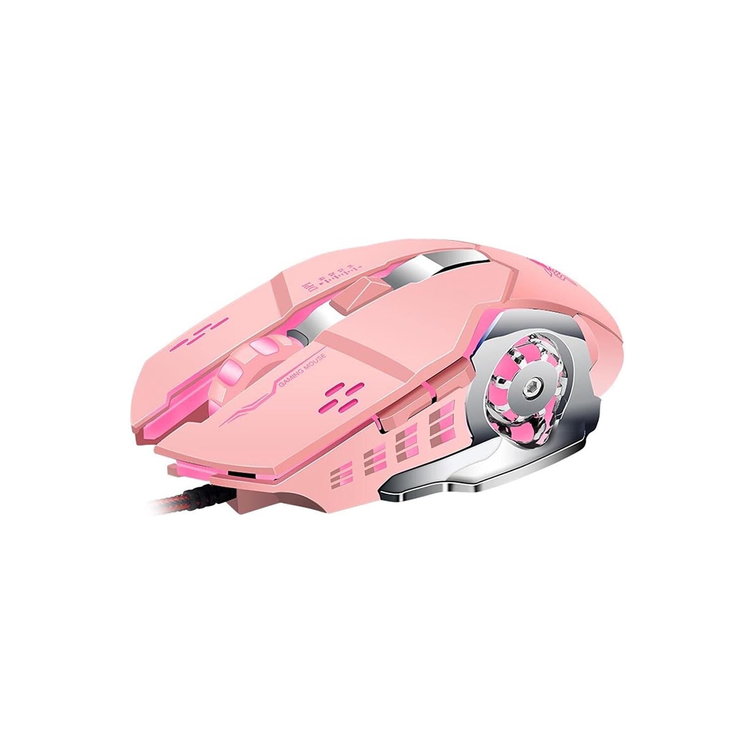 Rechargeable 2.4G wireless mouse - silent click, 6 buttons, adjustable 1200/1600/2400 DPI, 10m range, USB receiver, compact design, for PC/laptop