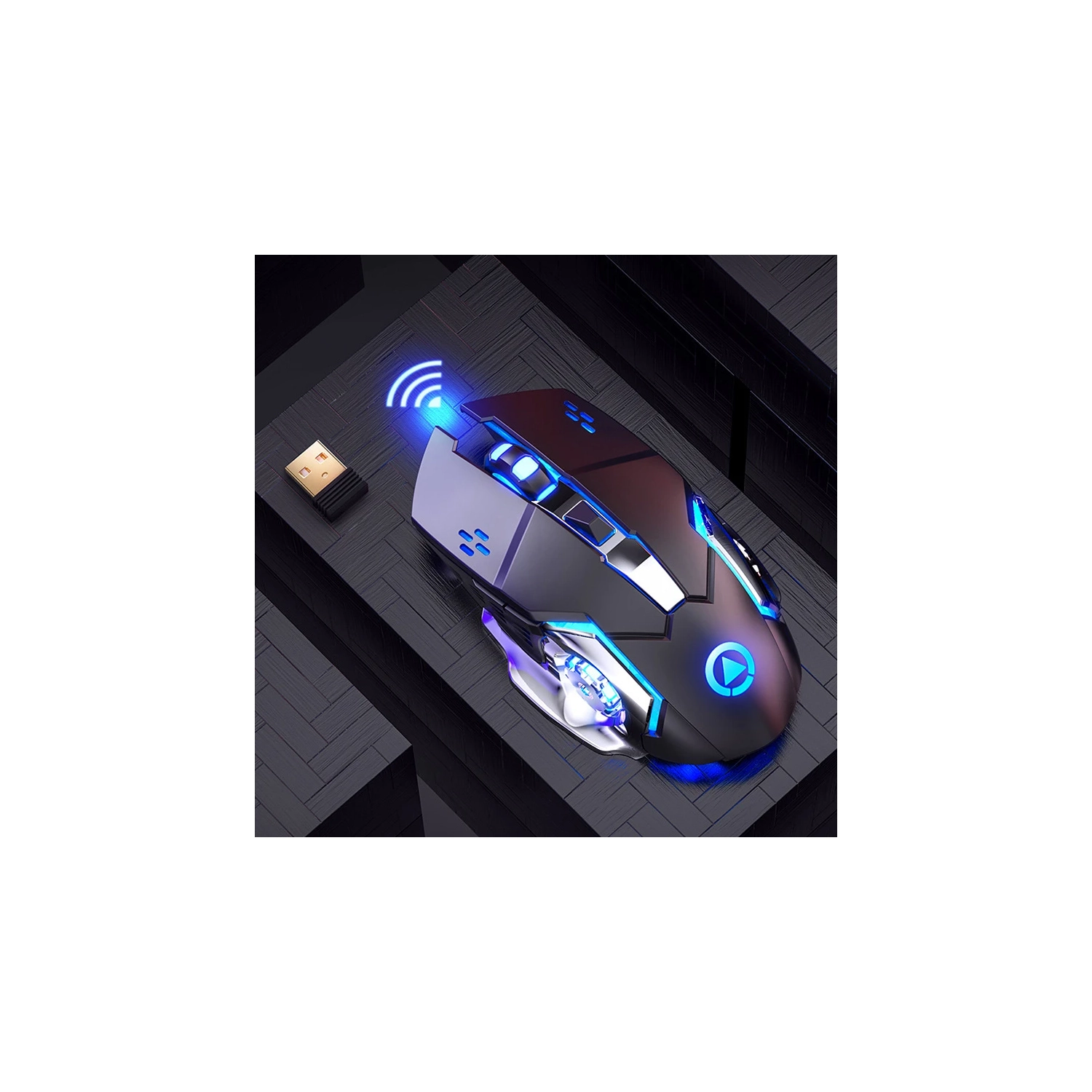2.4GHz Wireless Mechanical Mouse Rechargeable Wireless Gaming Mouse 1600DPI Silent Computer Home Office E-sports Game