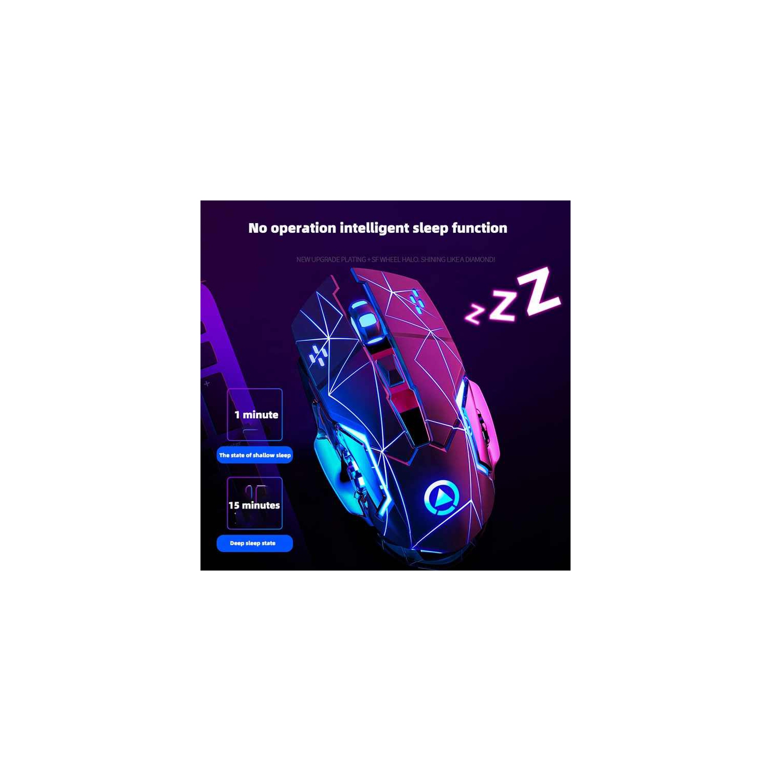 2.4GHz Wireless Mechanical Mouse Rechargeable Wireless Gaming Mouse 1600DPI Silent Computer Home Office E-sports Game