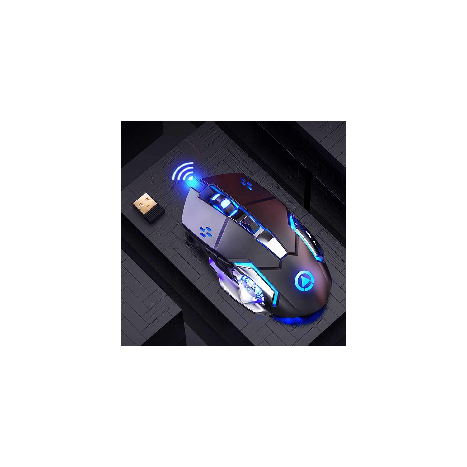 2.4GHz Wireless Mechanical Mouse Rechargeable Wireless Gaming Mouse 1600DPI Silent Computer Home Office E-sports Game