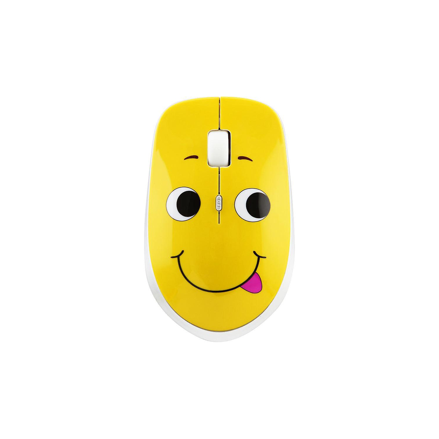 2.4GHz wireless mouse with cute and naughty expression, silent wireless mouse, portable optical mouse, cartoon computer mouse