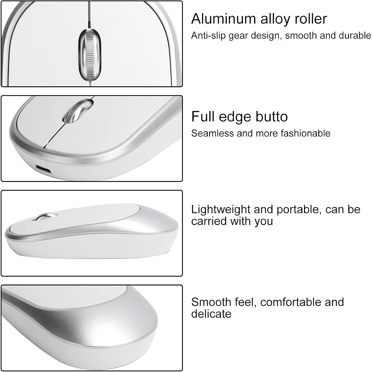 Bluetooth dual-mode wireless mouse, charging and silent, computer notebook office game luminous wireless mouse
