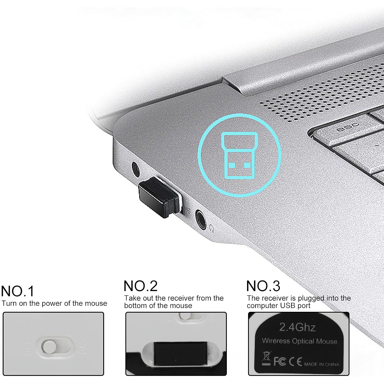 Bluetooth dual-mode wireless mouse, charging and silent, computer notebook office game luminous wireless mouse