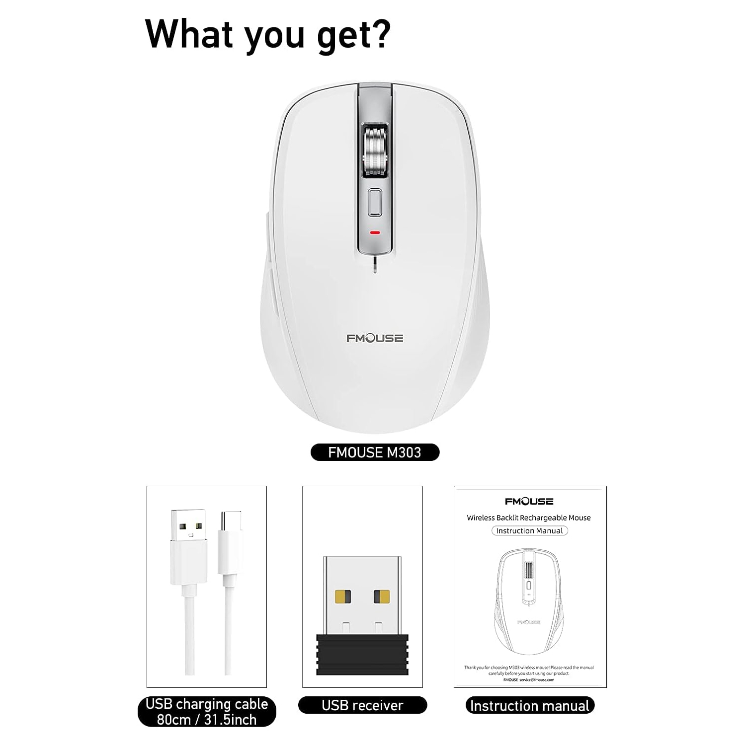2.4GHz dual-mode Bluetooth wireless mouse,dual-mode Bluetooth with receiver, 2400 DPI adjustable Bluetooth mouse with RGB light, suitable for desktop