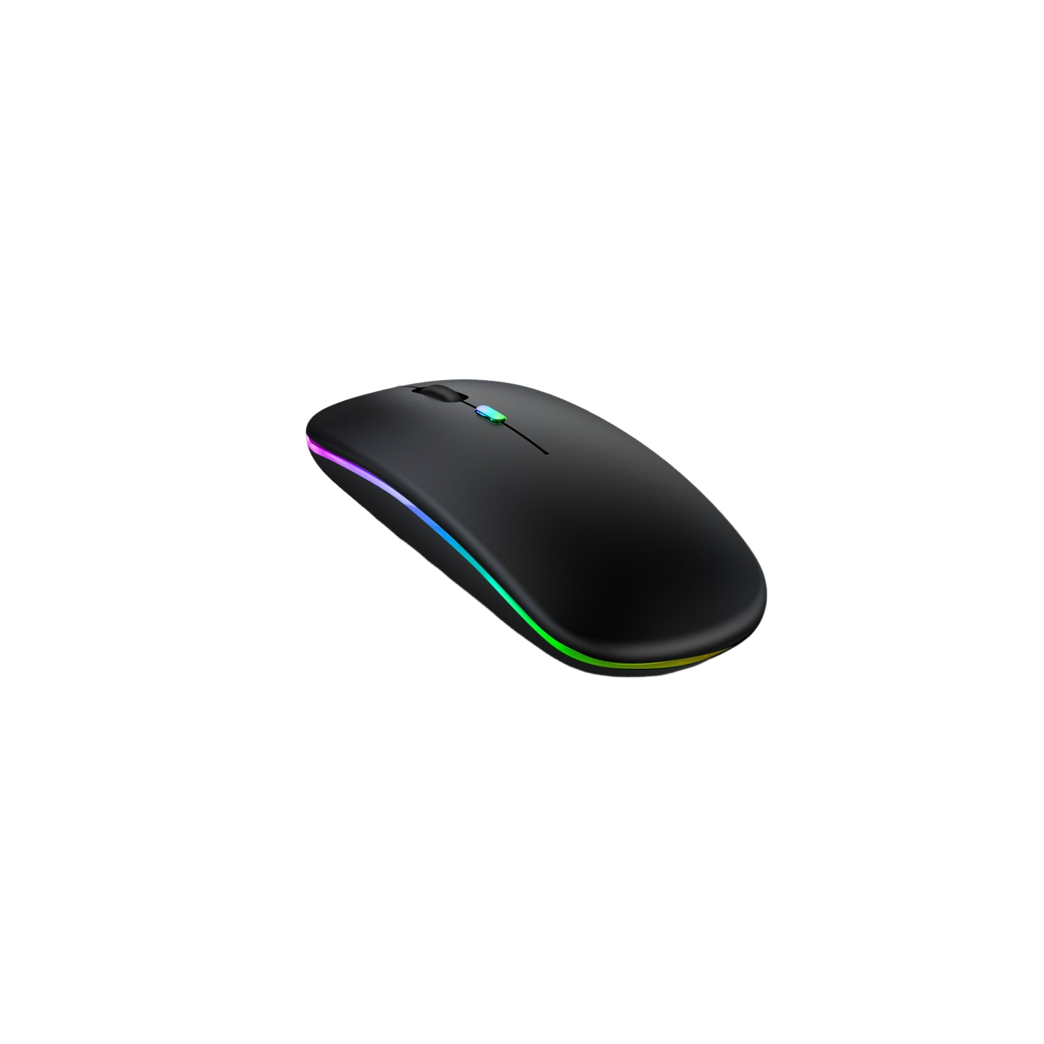 Gray 2.4G+5.0 Bluetooth Dual Mode Color Luminous Rechargeable Silent Professional Wireless Mouse - Ergonomic, Noiseless Clicking, 10m Range, Plug and