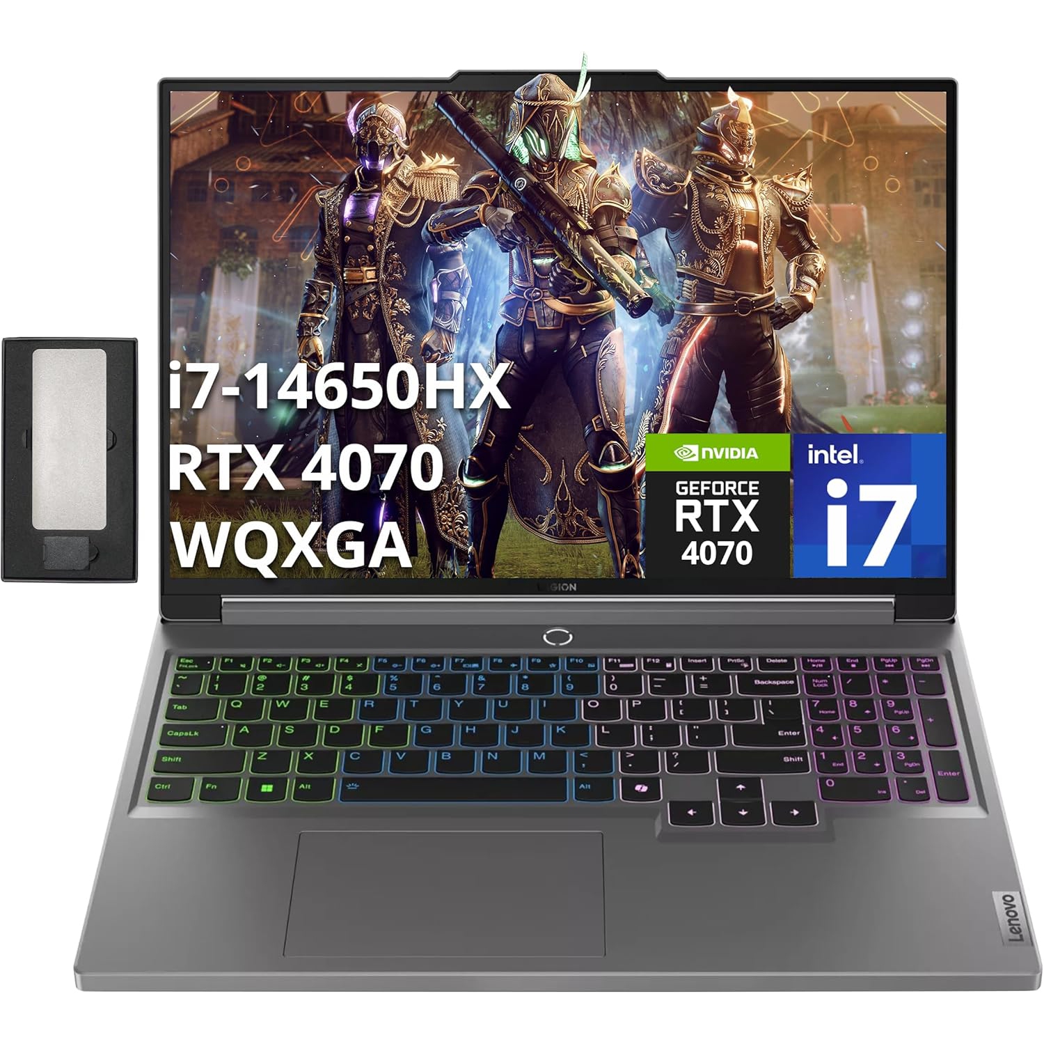 Lenovo Legion 5 16" WQXGA 165Hz Gaming Laptop, Intel i7-14650HX, 4TB PCIe SSD, 64GB DDR5, GeForce RTX 4070, RGB Backlit Keyboard, Windows 11 Pro, Gray, 256GB Docking Station Set